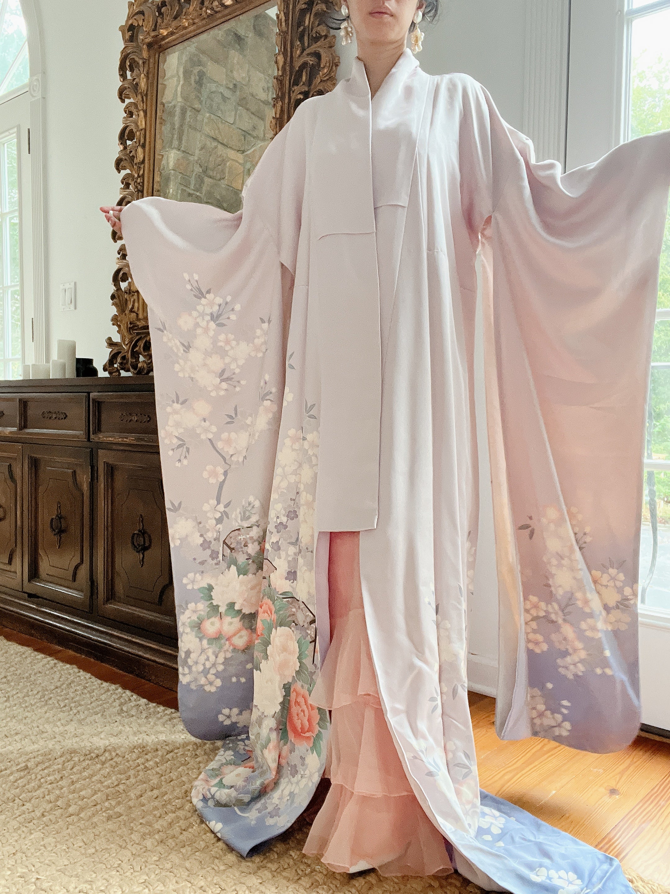 Lavender Floral Kimono