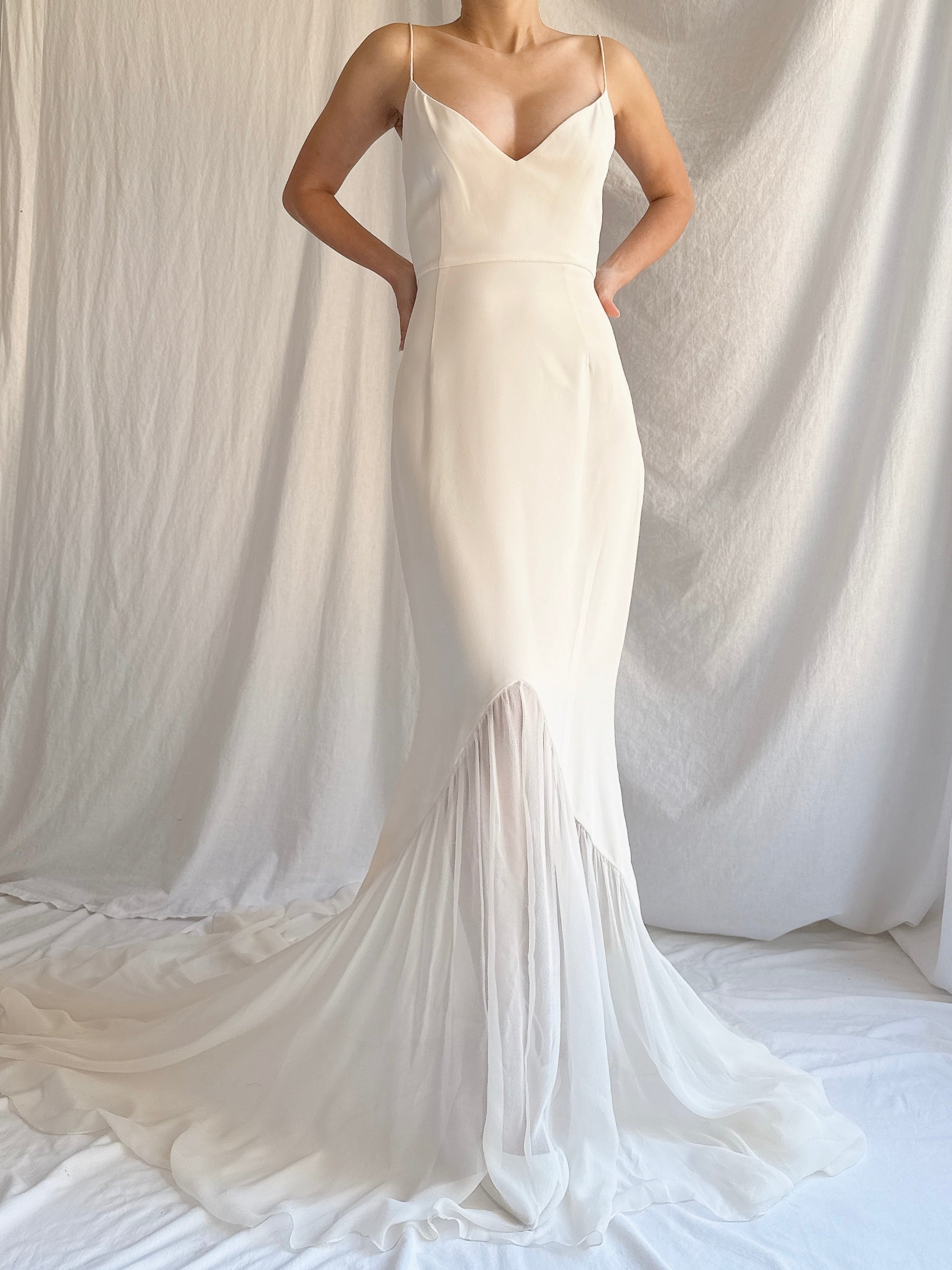 Vintage Silk Double Layered Slip Dress - S/6 Vintage Silk Double Layered Slip Dress - S/6