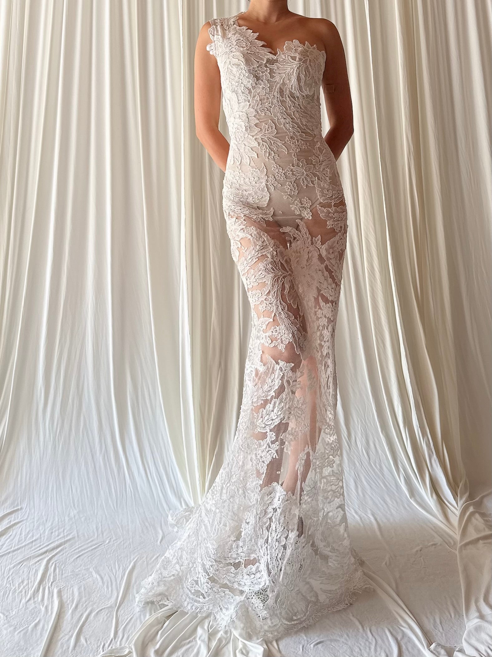 Vintage Anna Maier Lace Gown -S