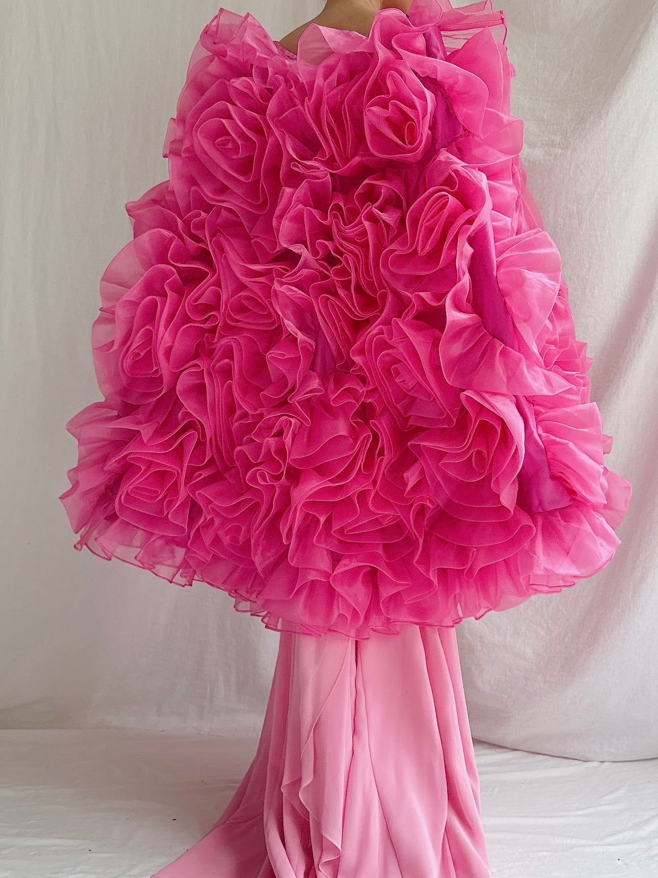 Vintage Rosette Organza Cape - OSFM