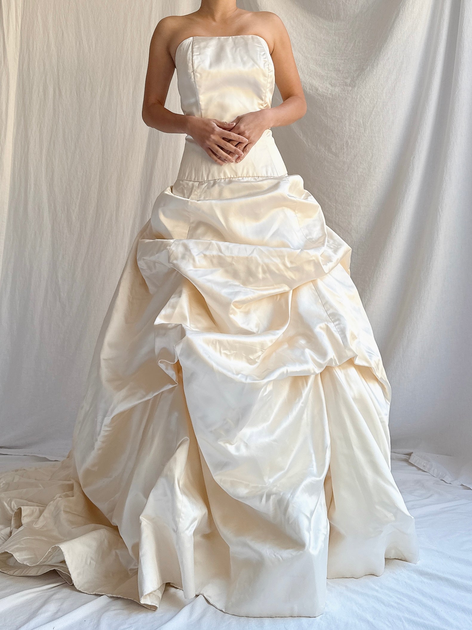 Vintage Silk Dropped Waist Gown - L