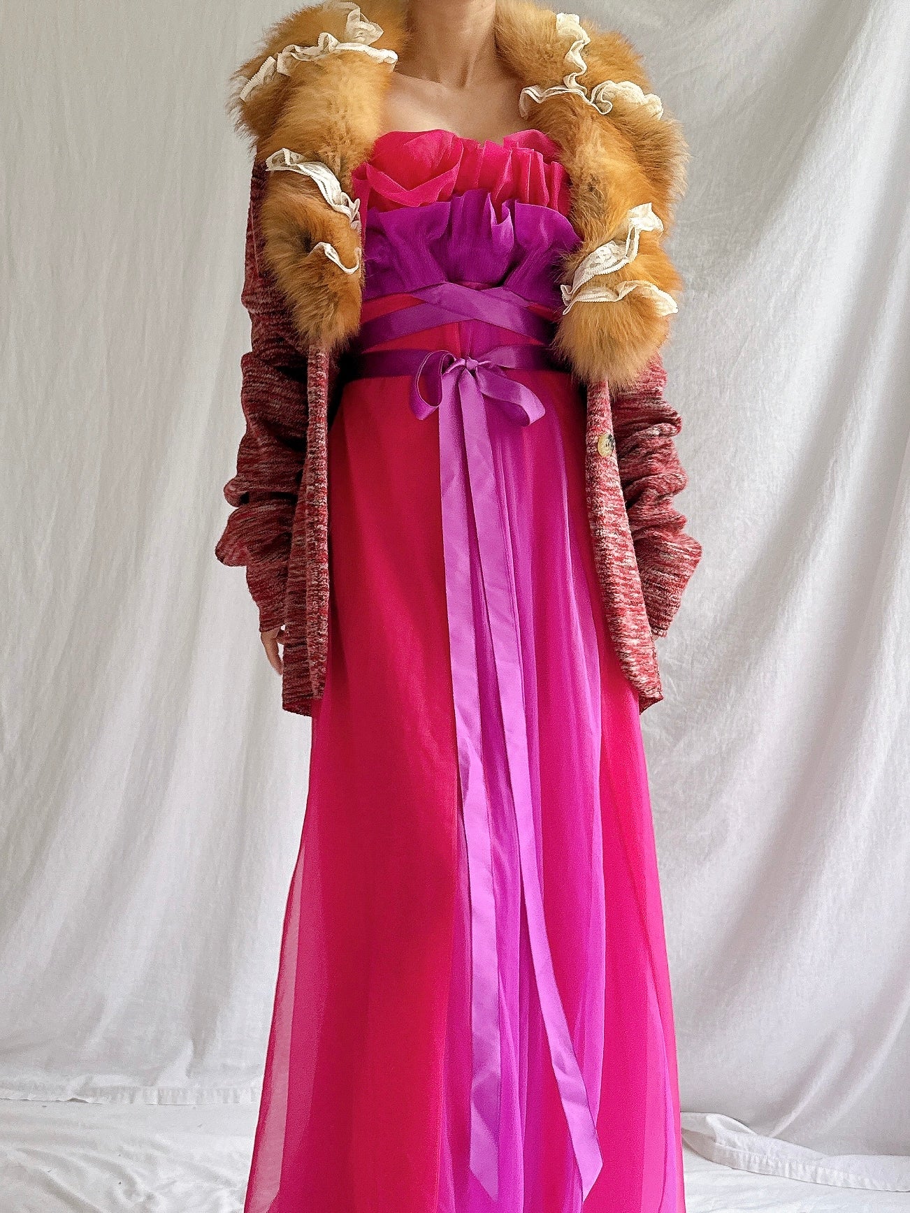 Vintage Tricot Chic Fox Fur Jacket - S/M