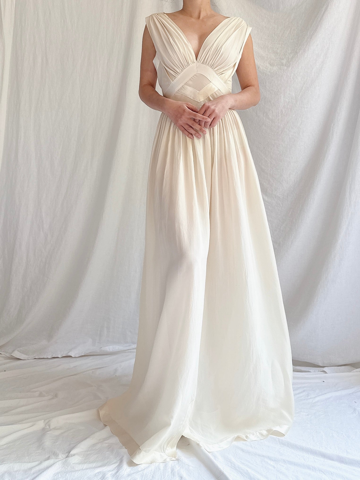 1930s Reversible Silk Dress - S