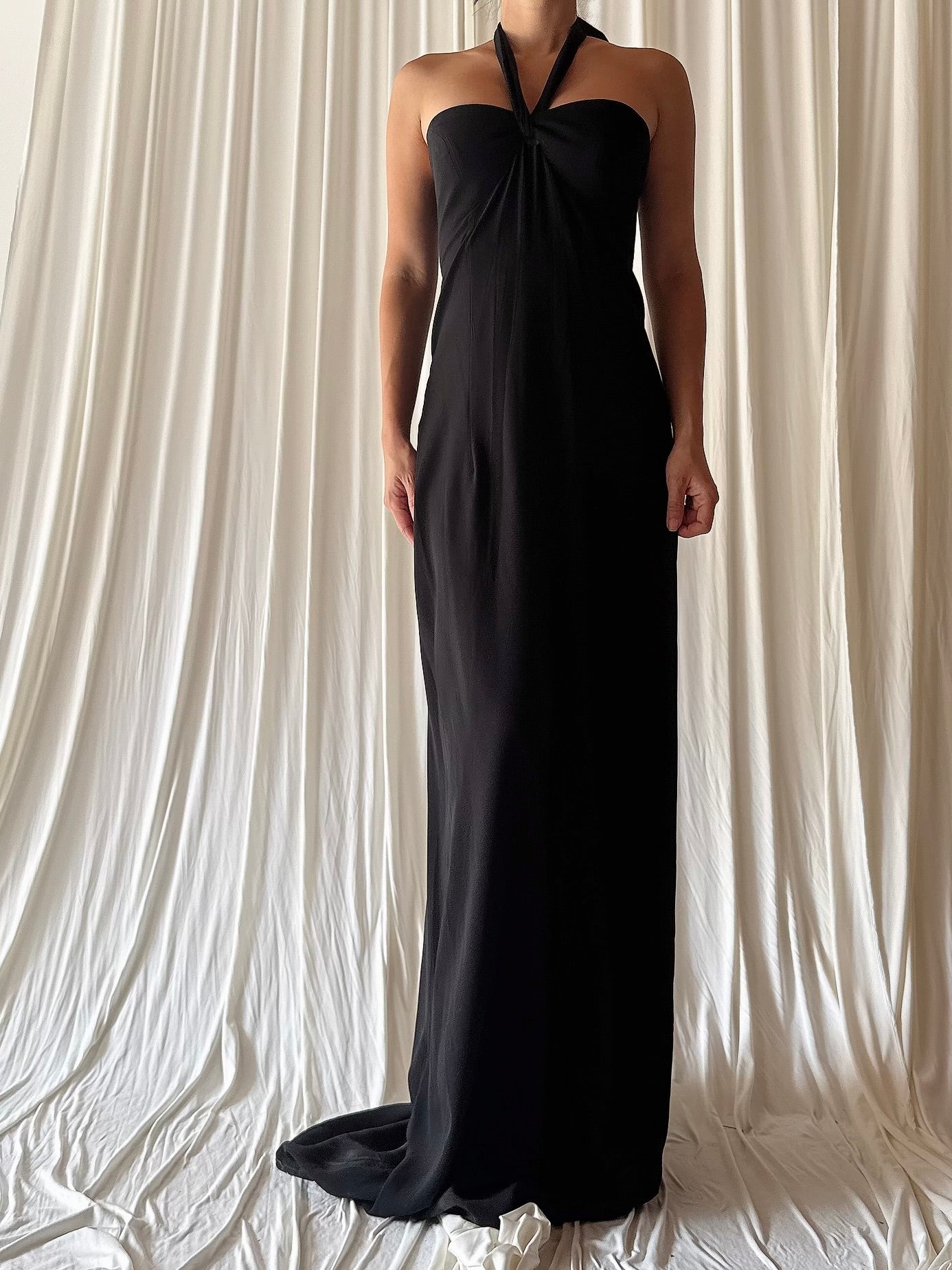 Vintage Petrovich and Robinson Rayon Gown - FR 38