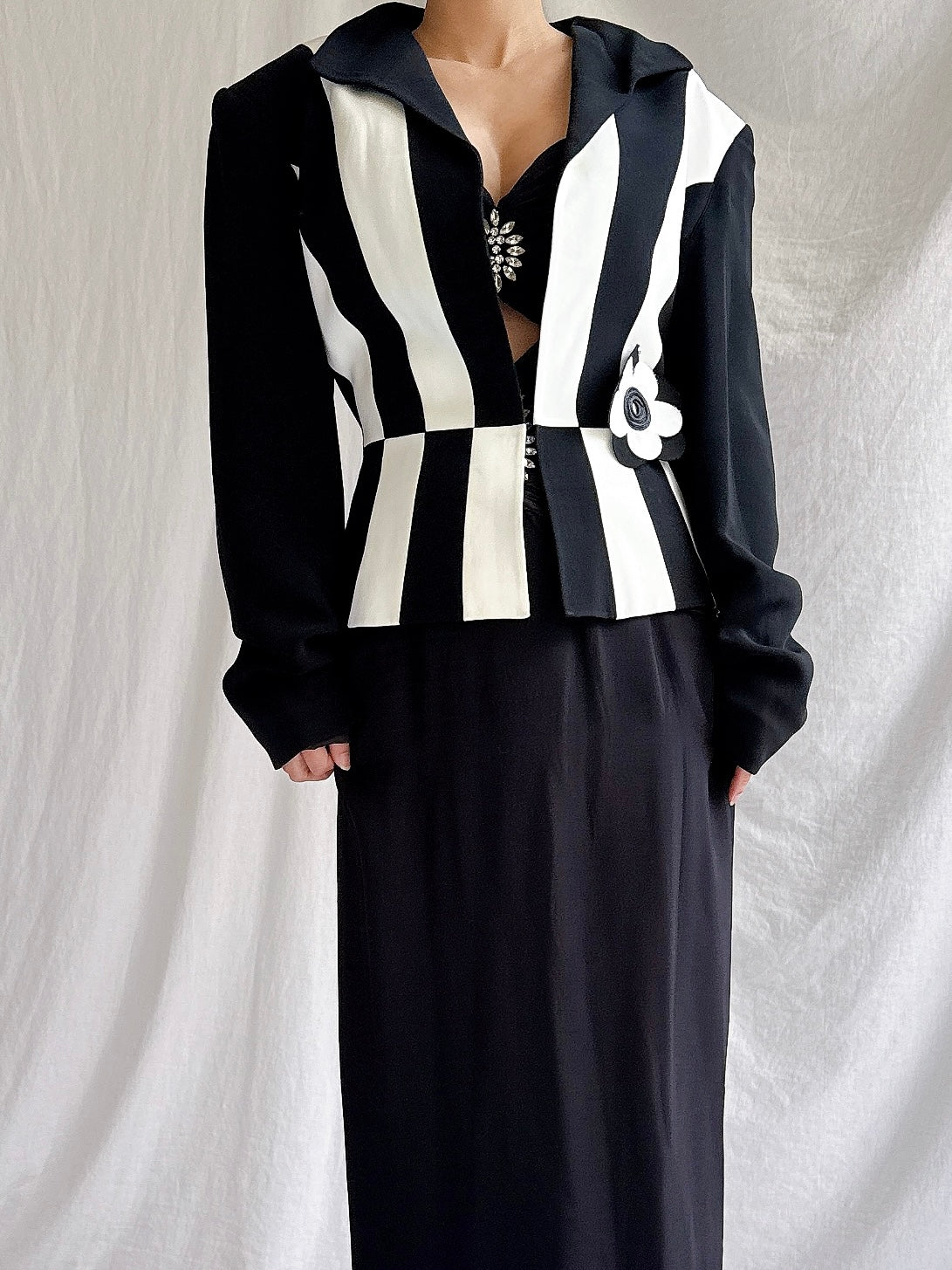 Vintage Alliage Paris Striped Jacket - M/42