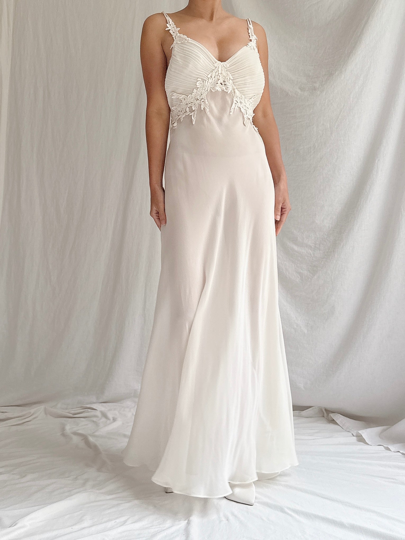 Vintage Chiffon Slip Dress - S