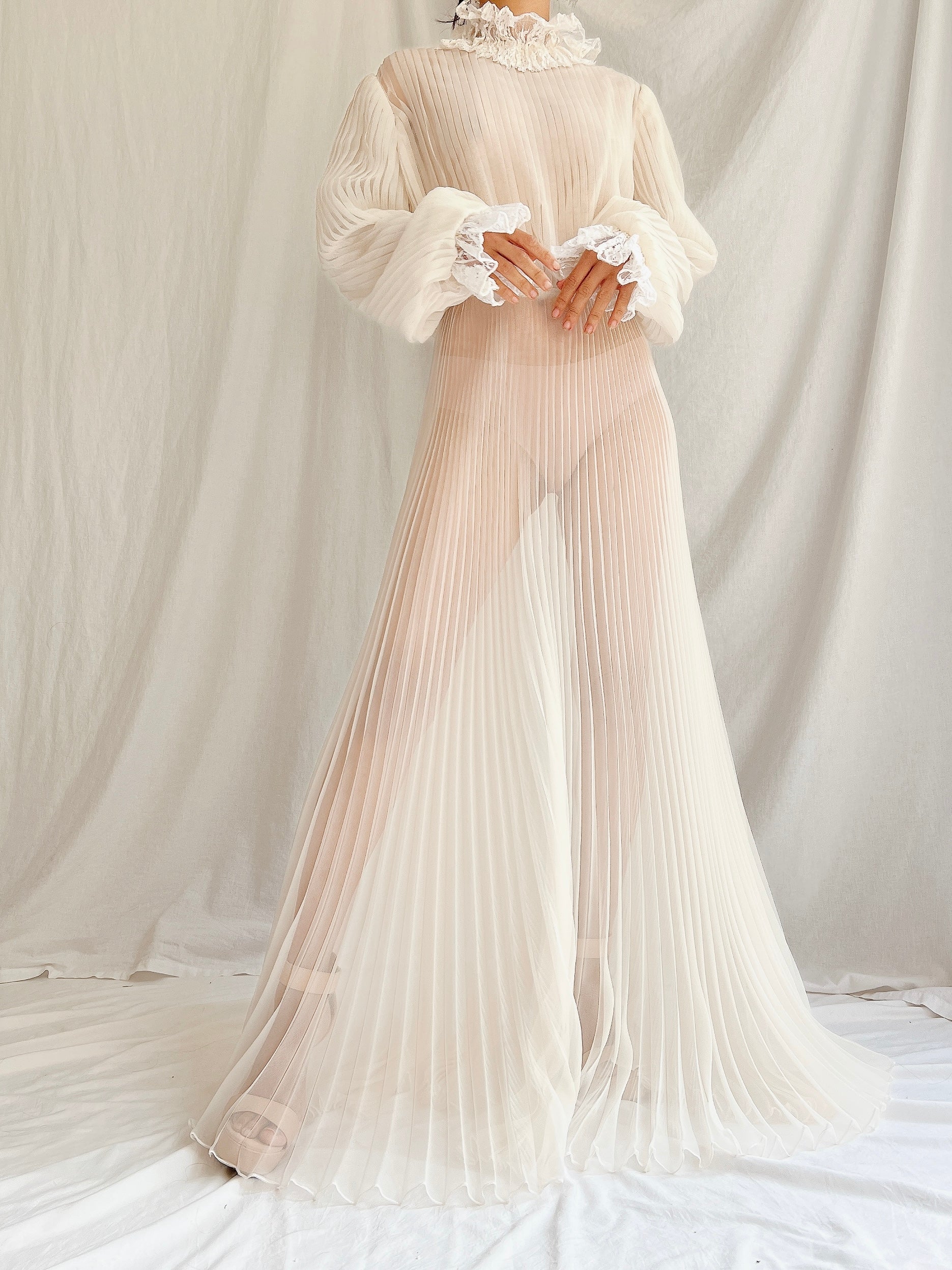 Vintage Sheer Chiffon Dress - S Vintage Sheer Chiffon Dress - S