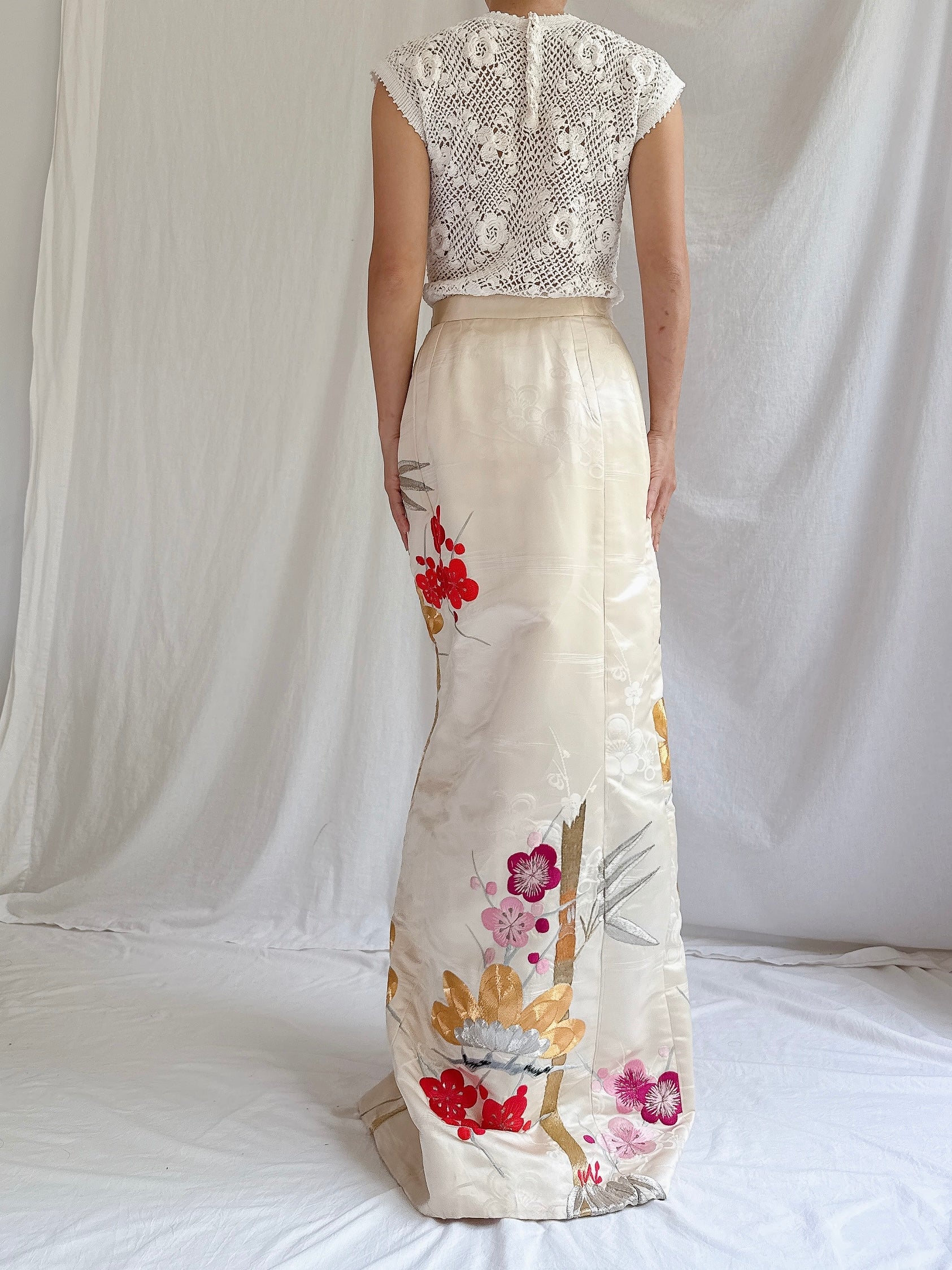Vintage Silk Skirt - XS/S