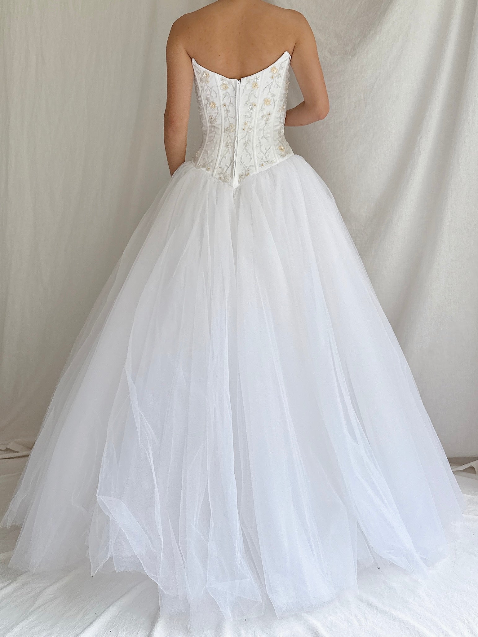 1990s Tulle Bustier Dress - S/6