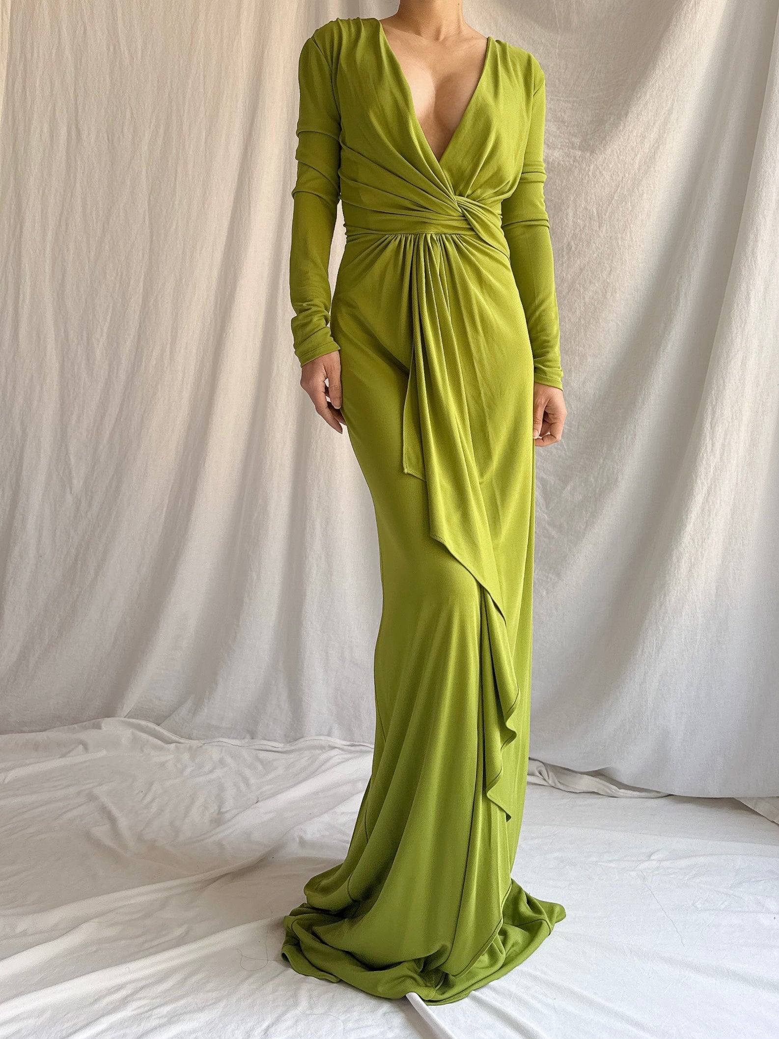 Halston Jersey Gown - M