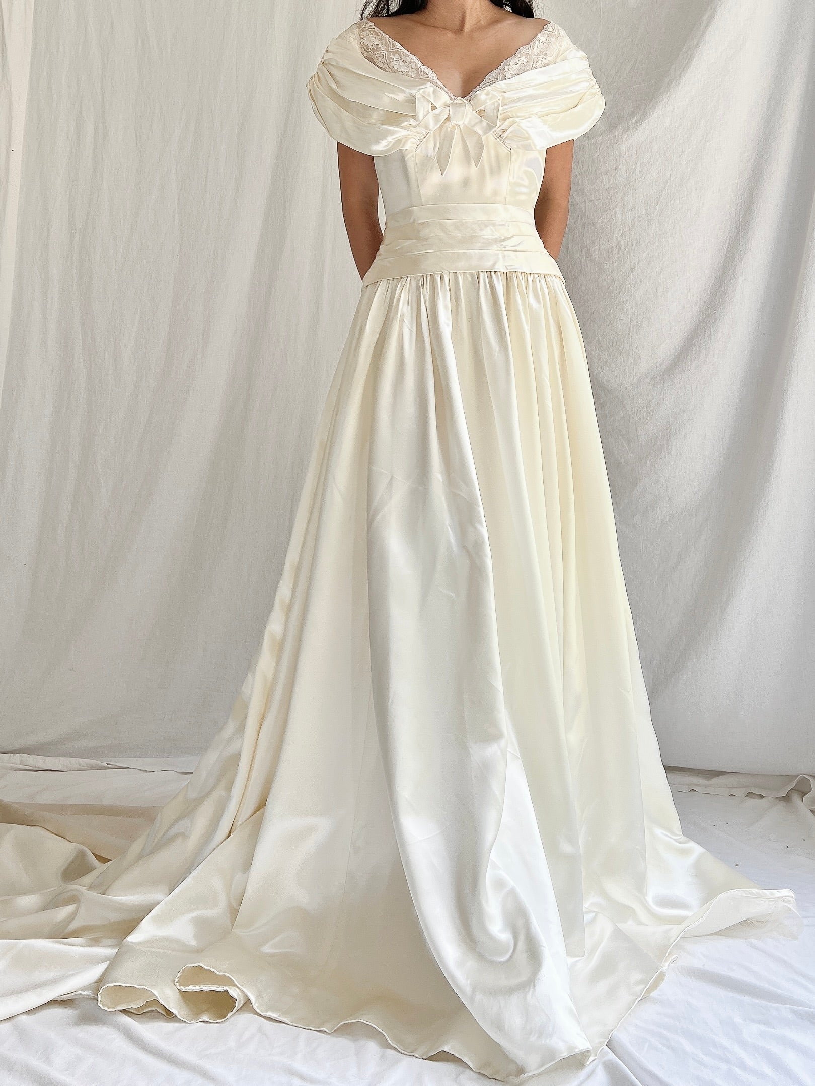 1940s Candlelight Satin Gown - XS