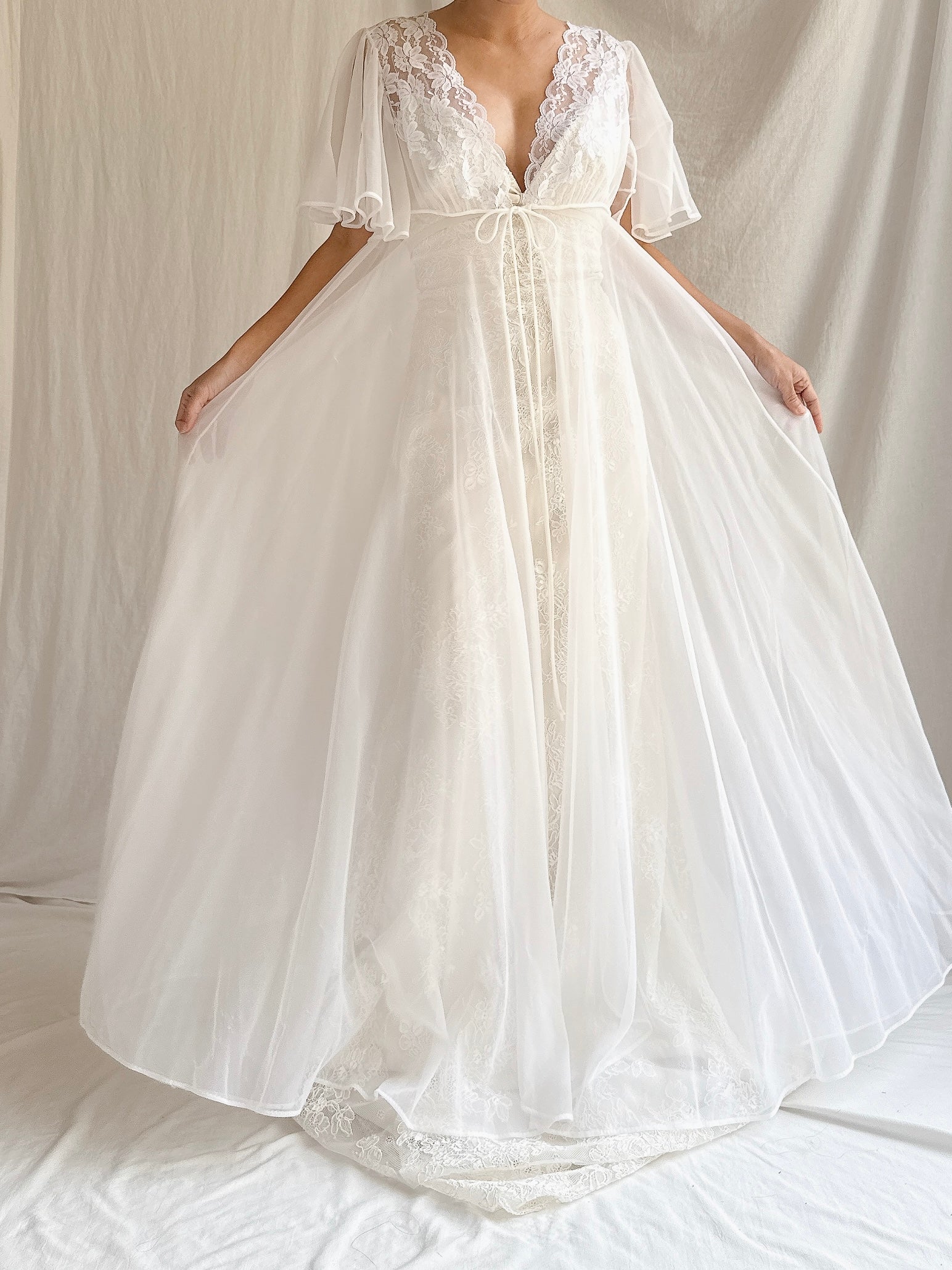 Vintage Tricot Dressing Gown - M