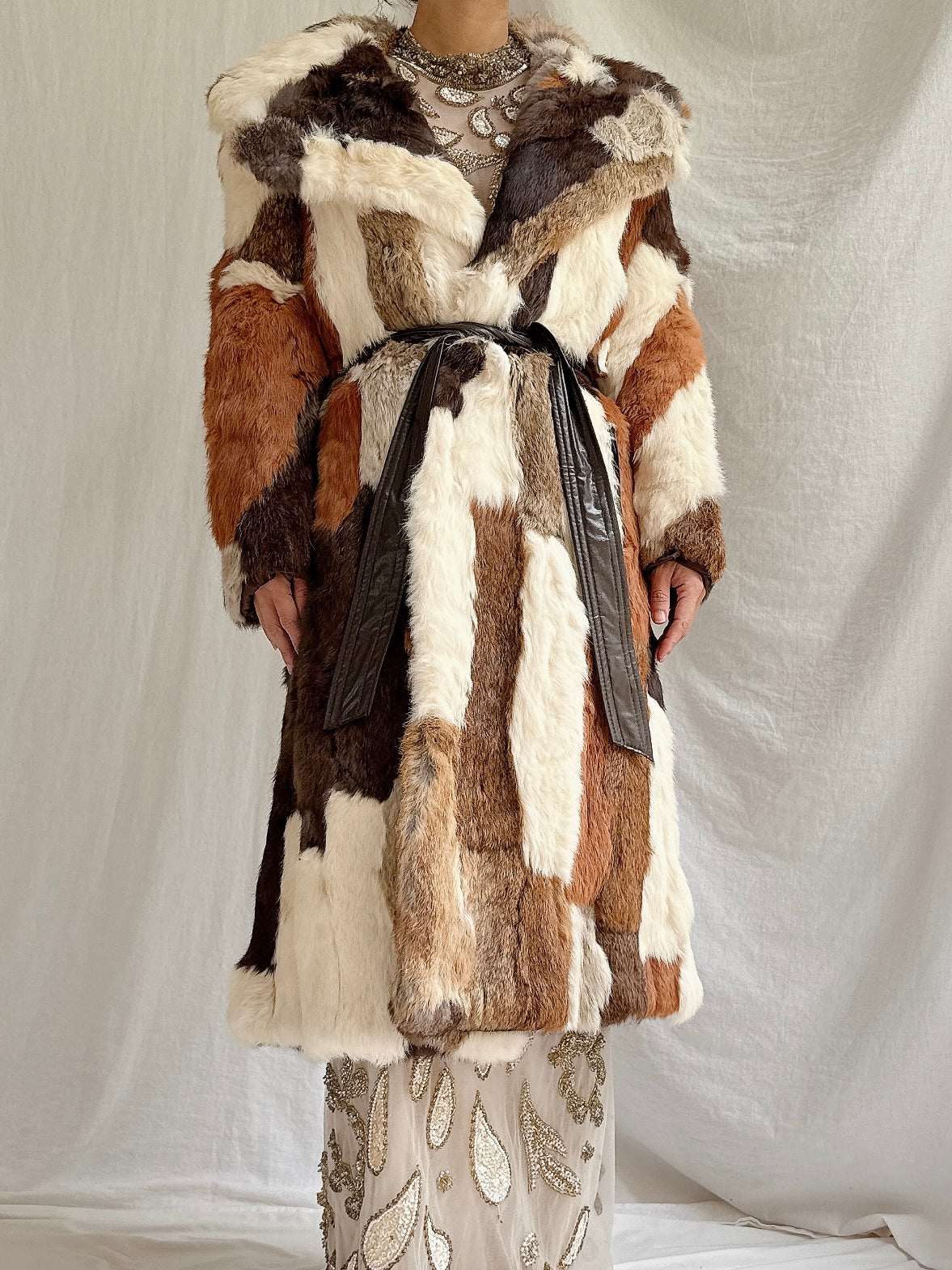 Vintage Stitched Fur Coat