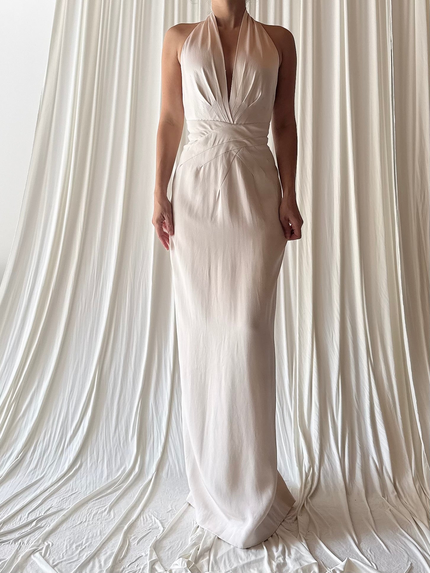 Vintage Richard Tyler Silk Halter Gown - S/6