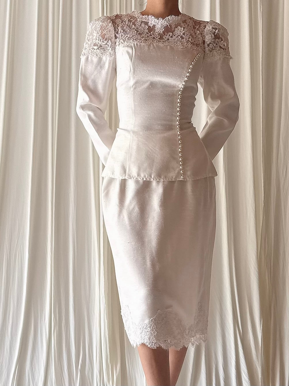 Vintage 2-Piece Silk Set - S