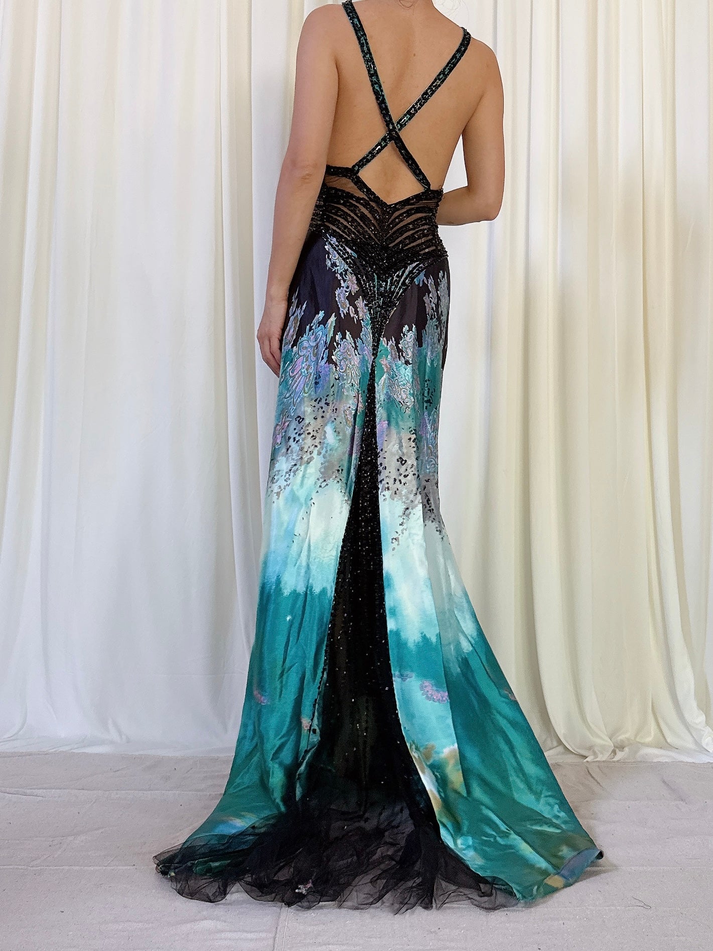 Vintage Satin Dress - L