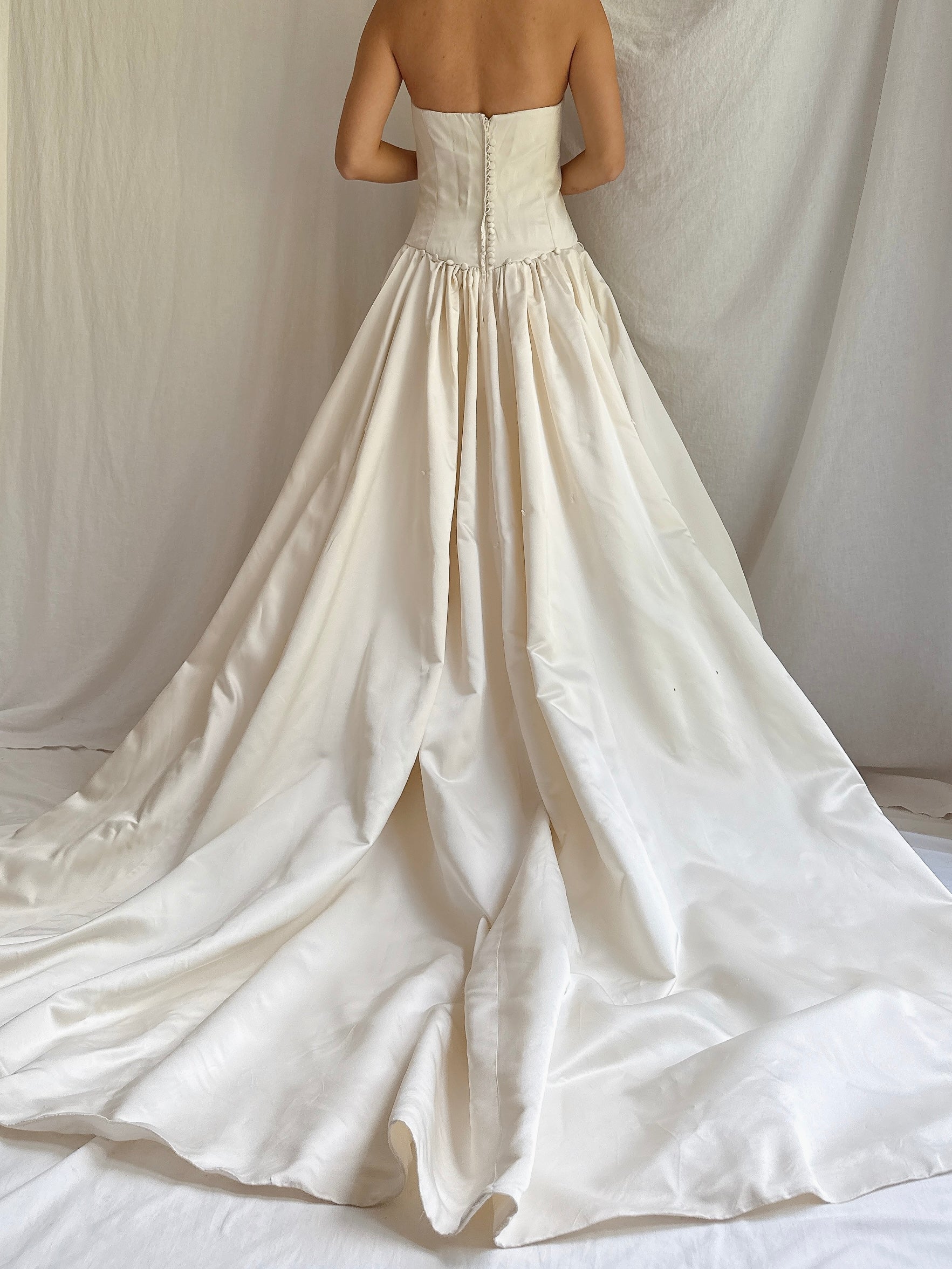 Vintage Amsale Silk Satin Gown - S