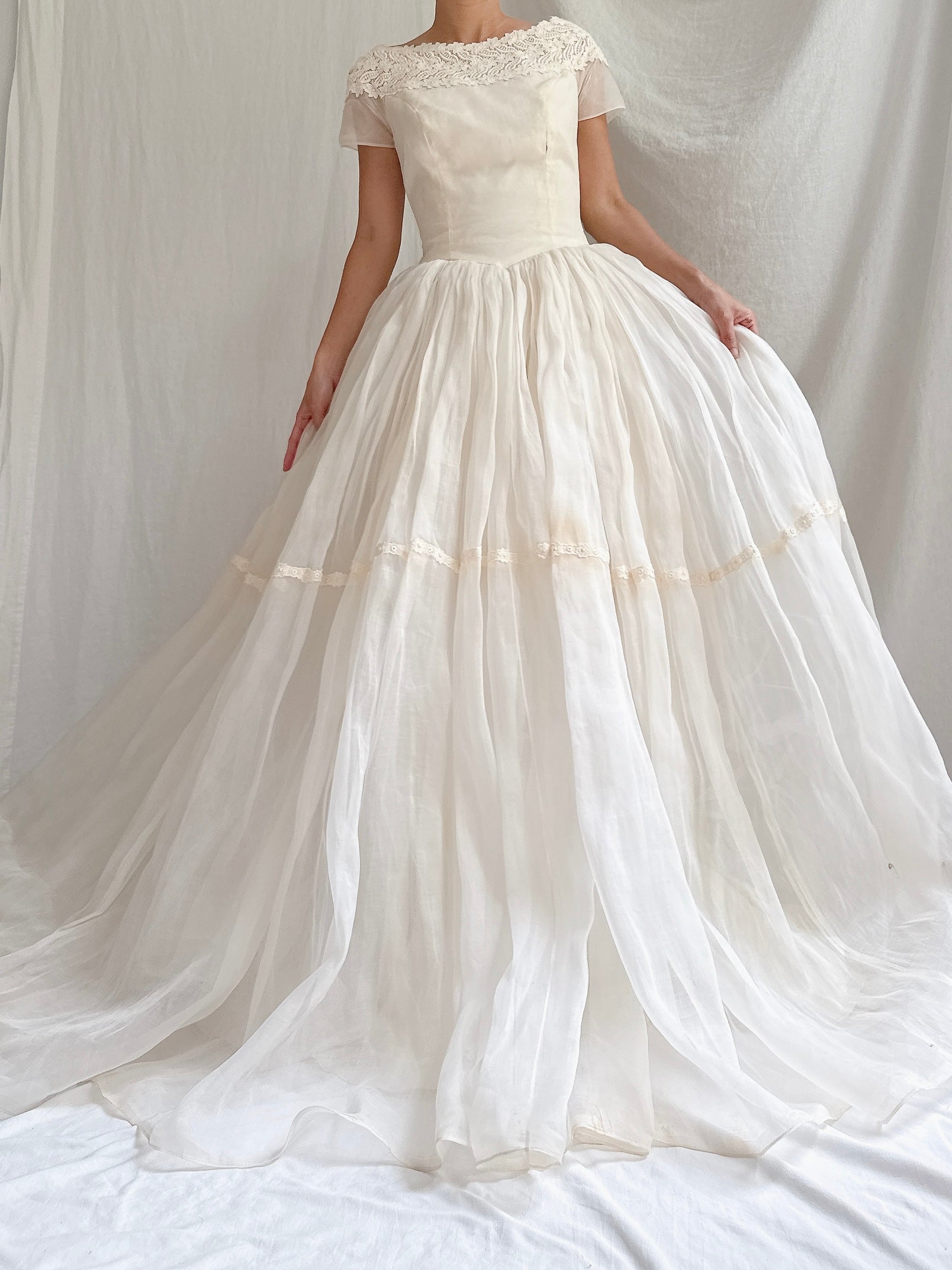 1950s Organdy Dress - XS