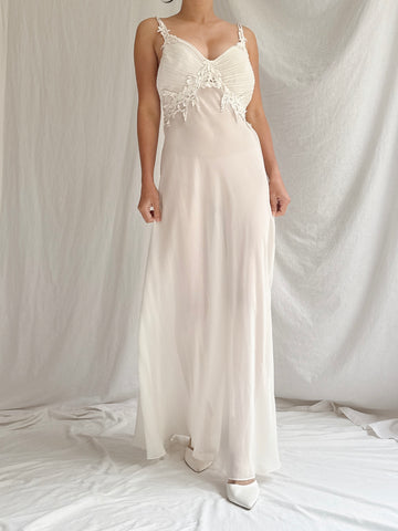 Vintage Chiffon Slip Dress - S