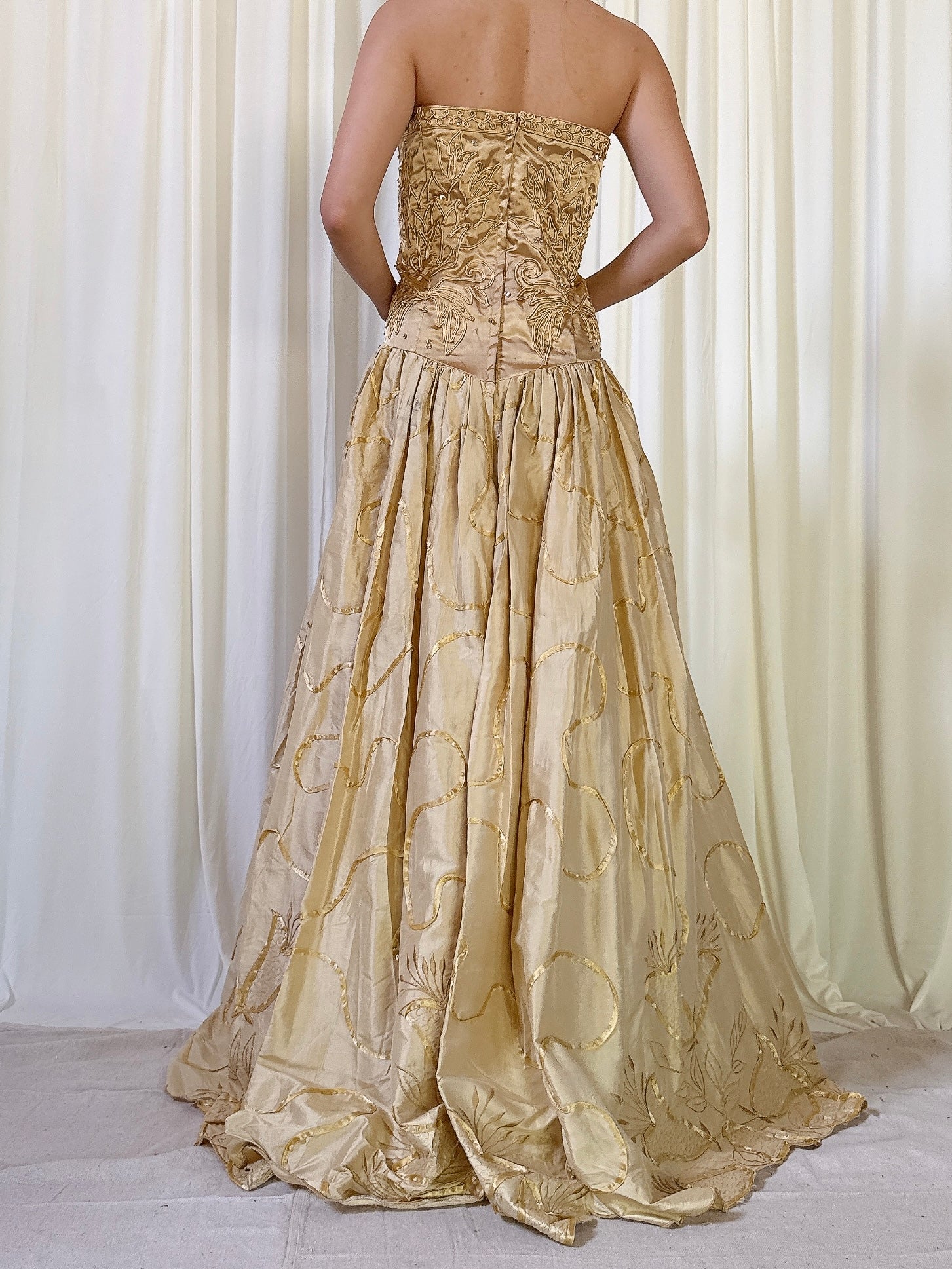 Vintage Fanaz Designs Mustard Dress - FR 48