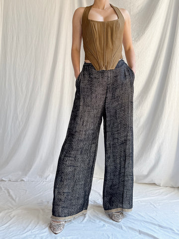 Vintage Hans de Foer Linen/Silk Trousers - EU 42