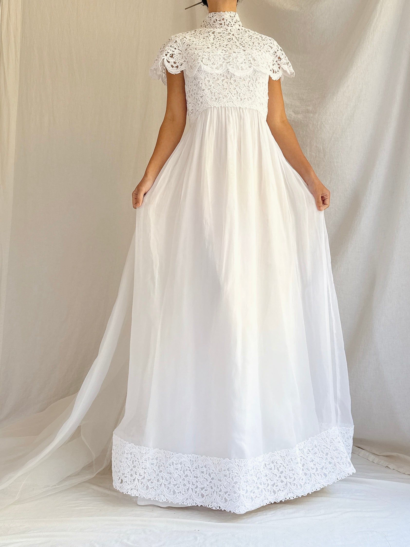 1960s Silk Organza 2-Piece Gown - XS