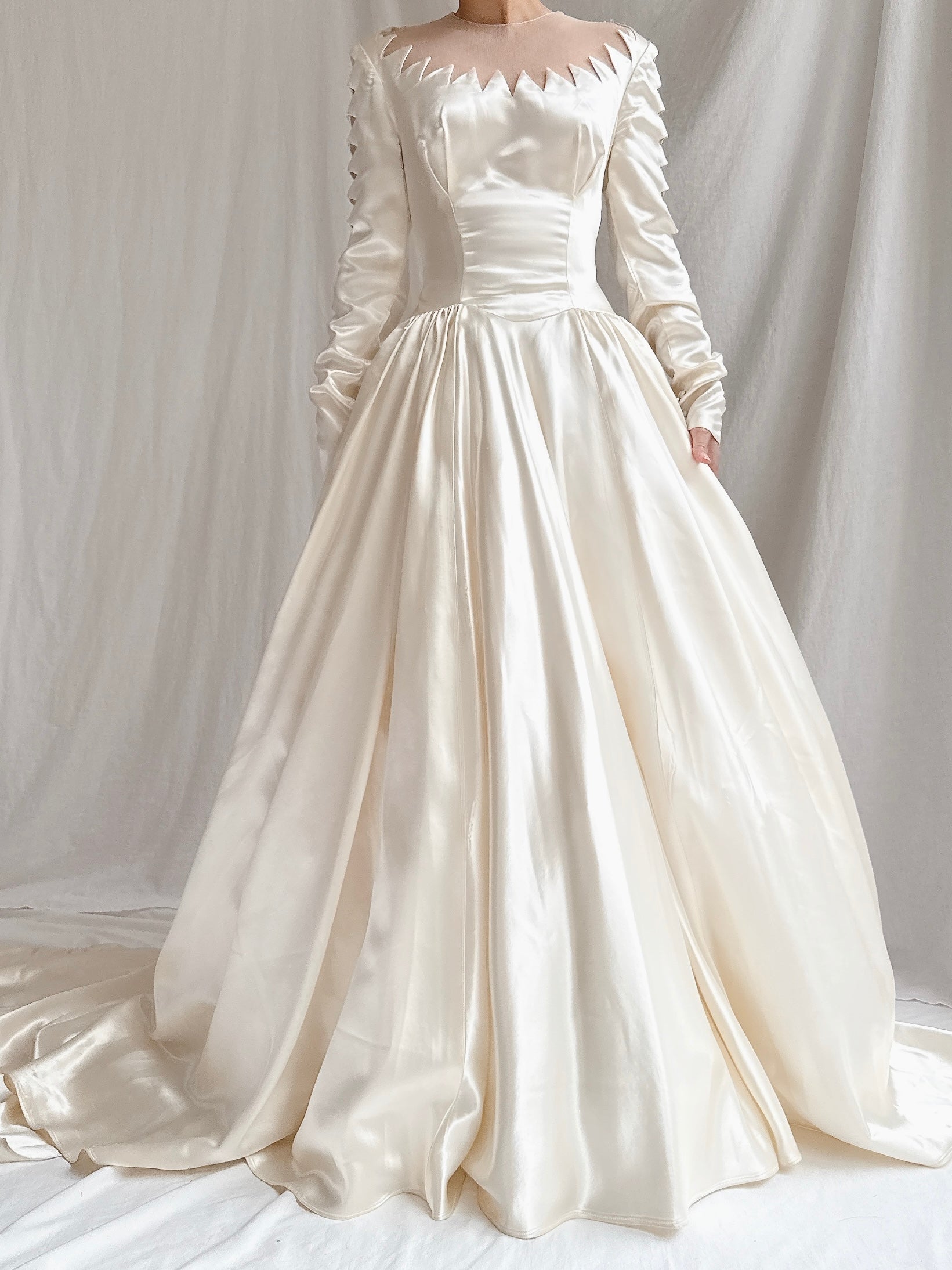 1950s Candlelight Satin Gown - XS/S
