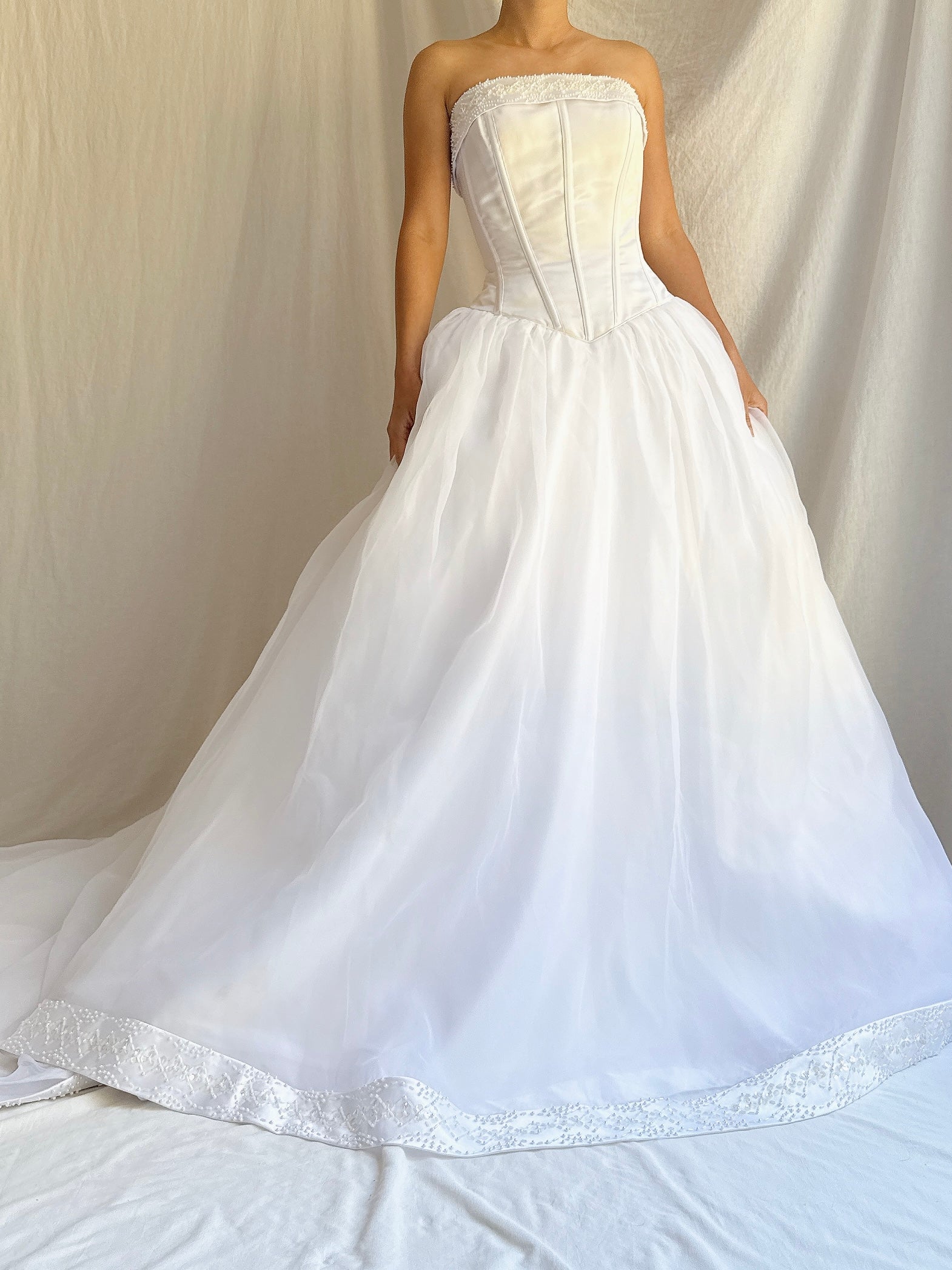 Vintage Strapless Dress - S