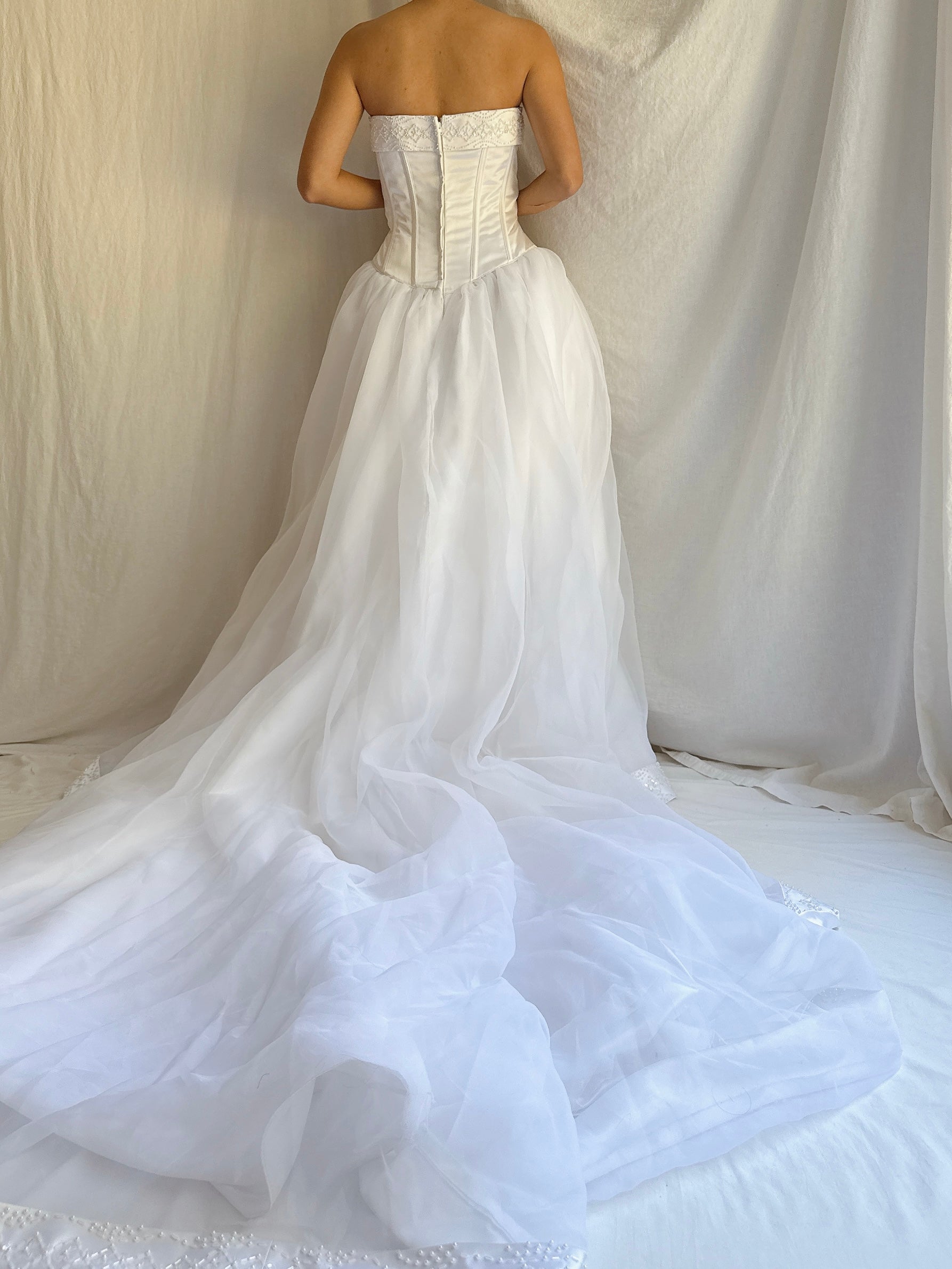 Vintage Strapless Dress - S