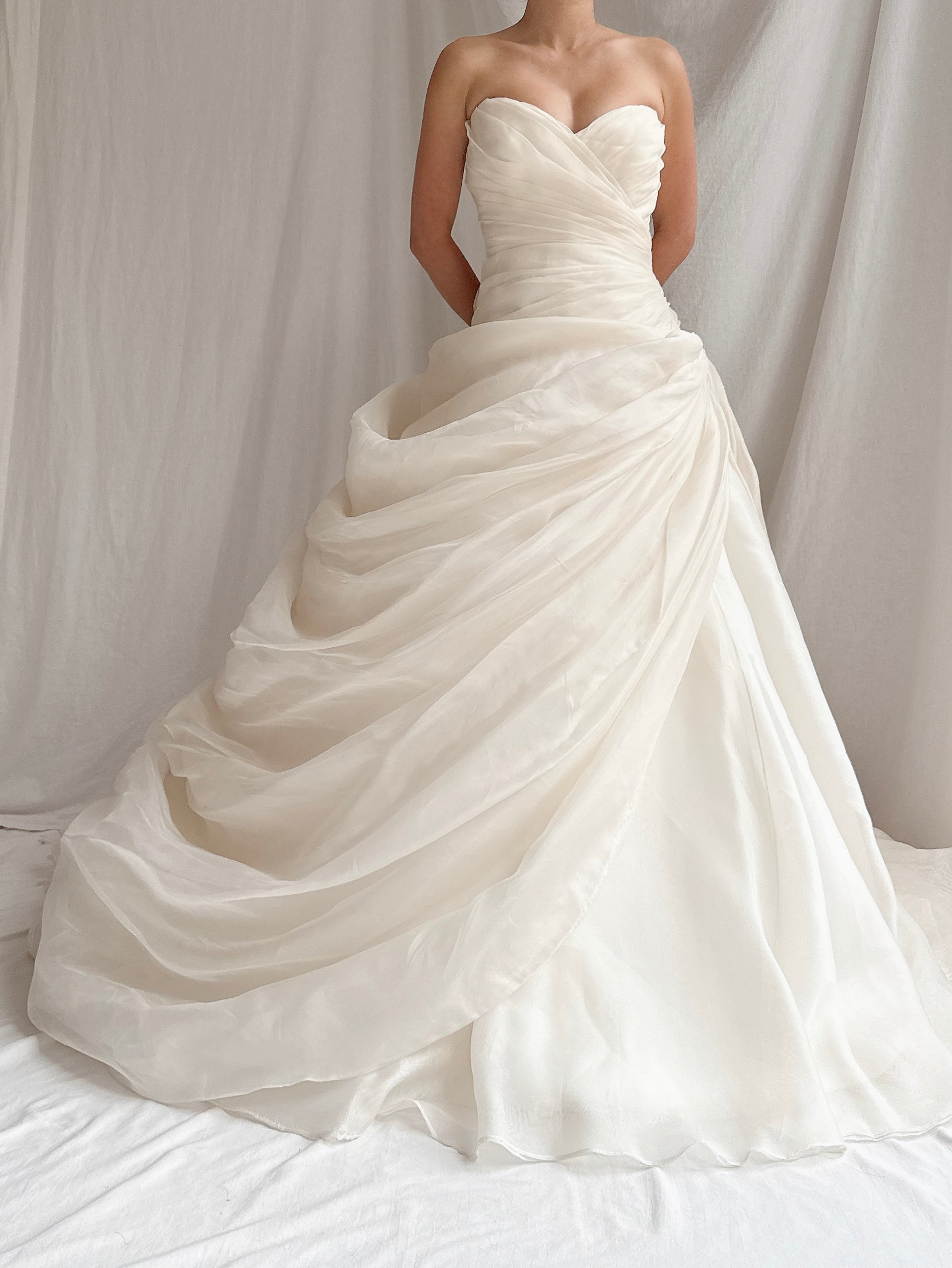 Vintage Romona Keveza Silk Gown - M