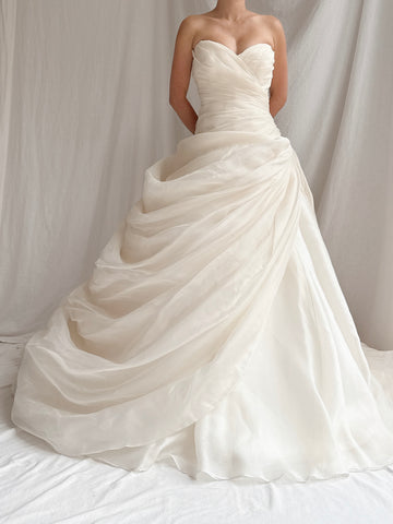 Vintage Romona Keveza Silk Gown - M