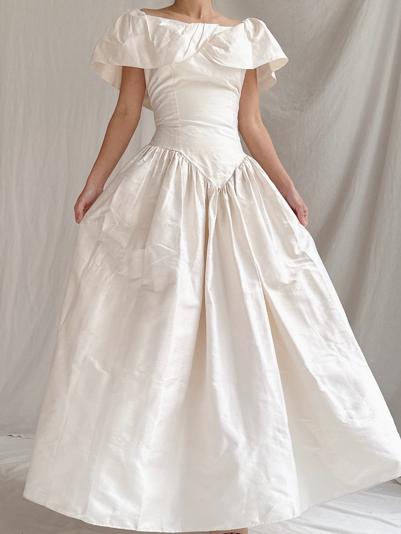 Vintage Basque Raw Silk Dress - M/L