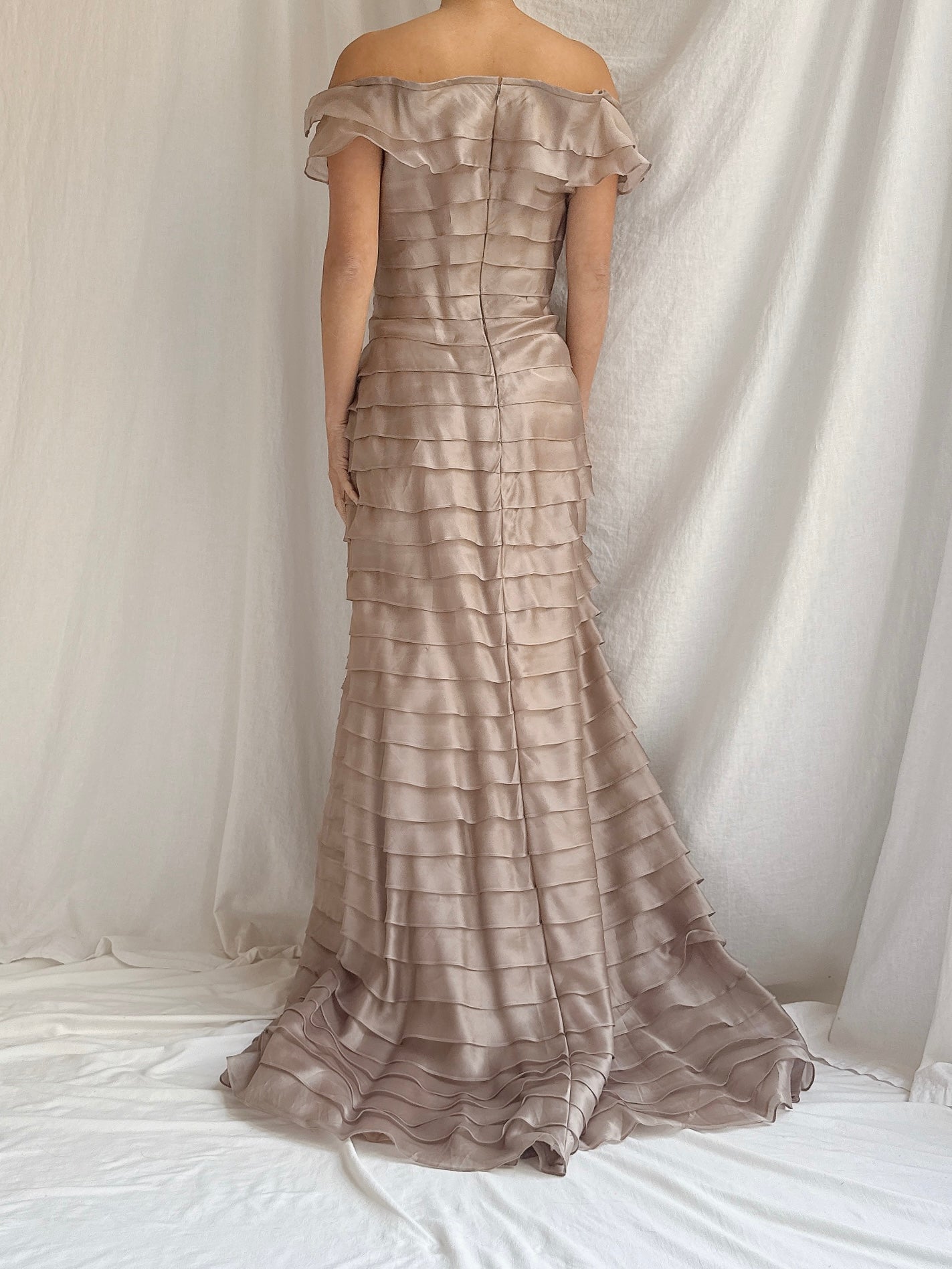 Vintage Bellville Sassoon Silk Organza Gown - L/UK 18