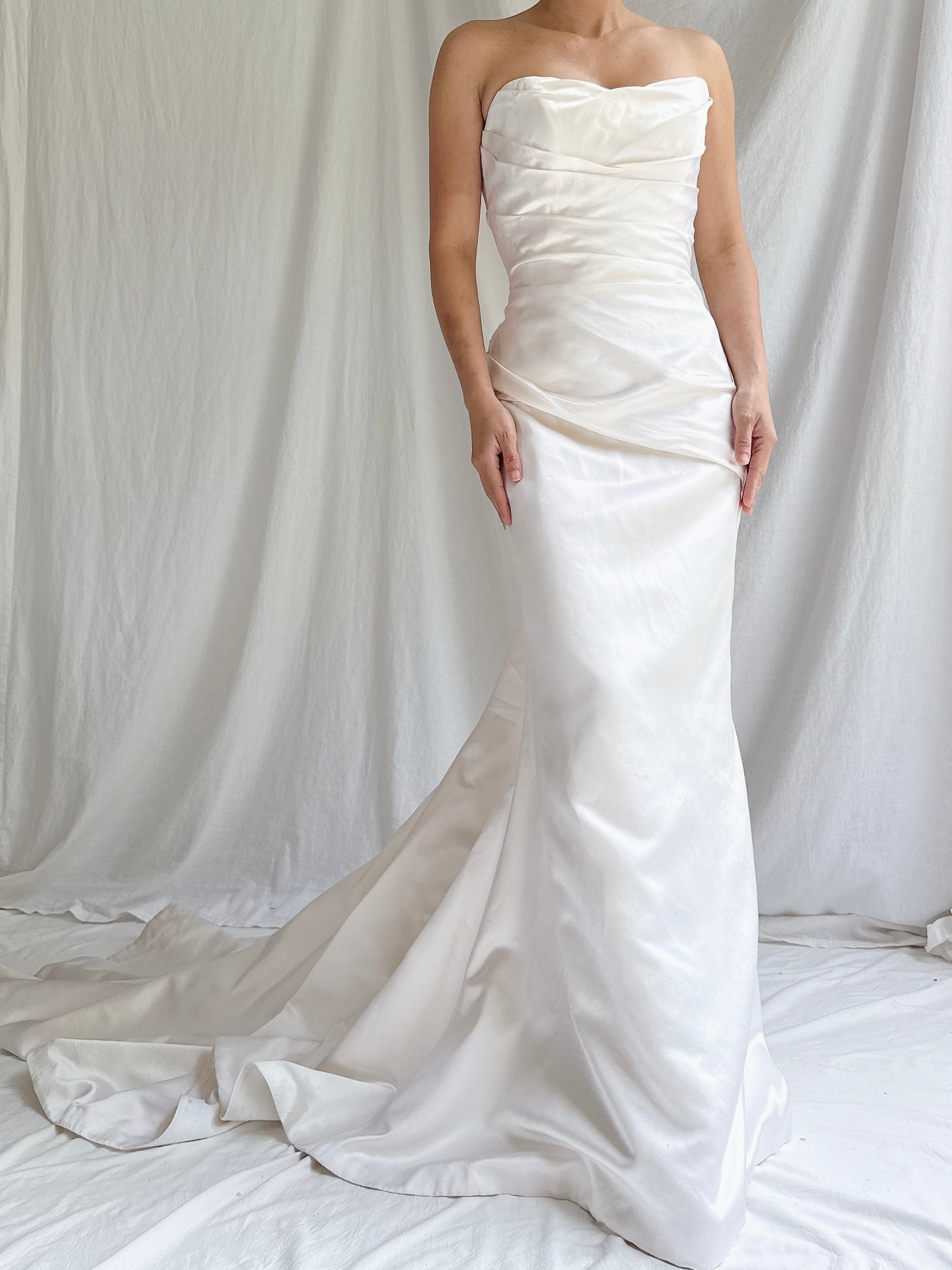 Vintage Marisa Silk Draped Gown - S