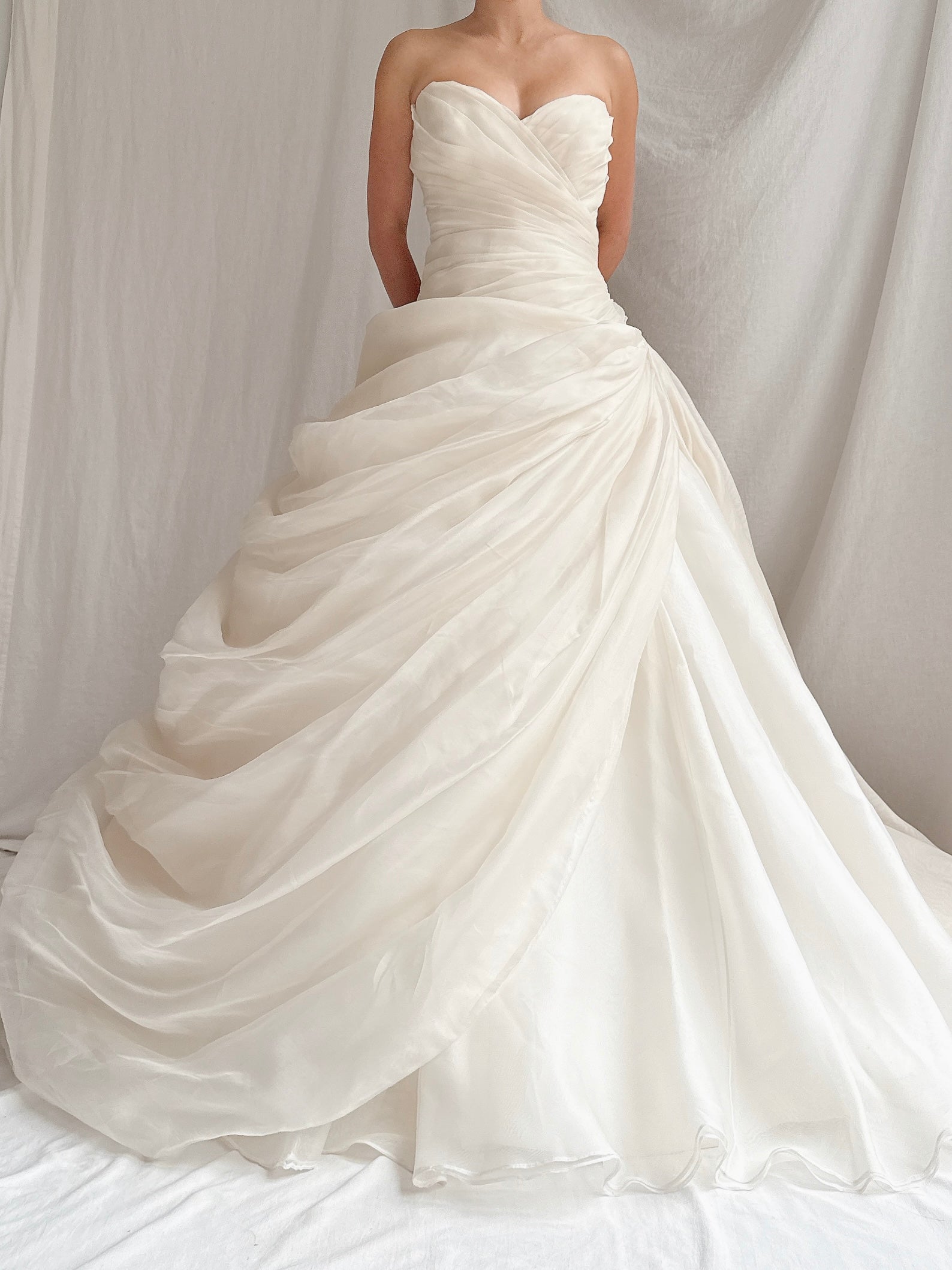 Vintage Romona Keveza Silk Gown - M