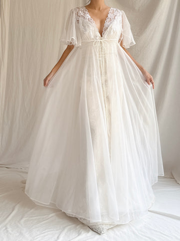 Vintage Tricot Dressing Gown - M