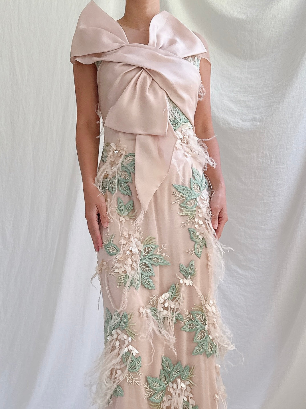 Marchesa Feather Dress - XS