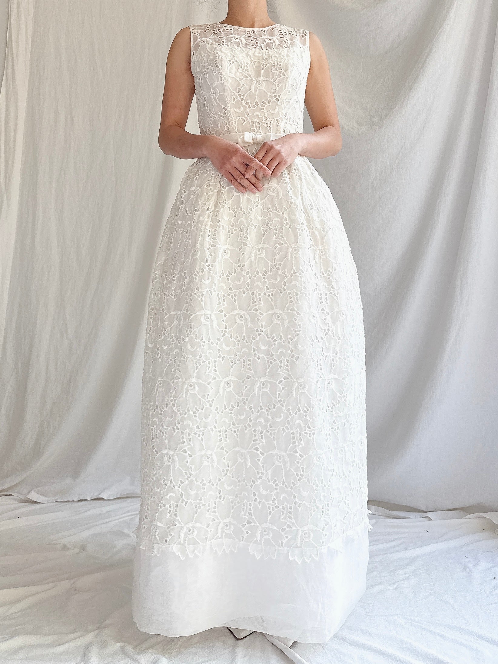 1960s Organza Cutout Gown - XXS