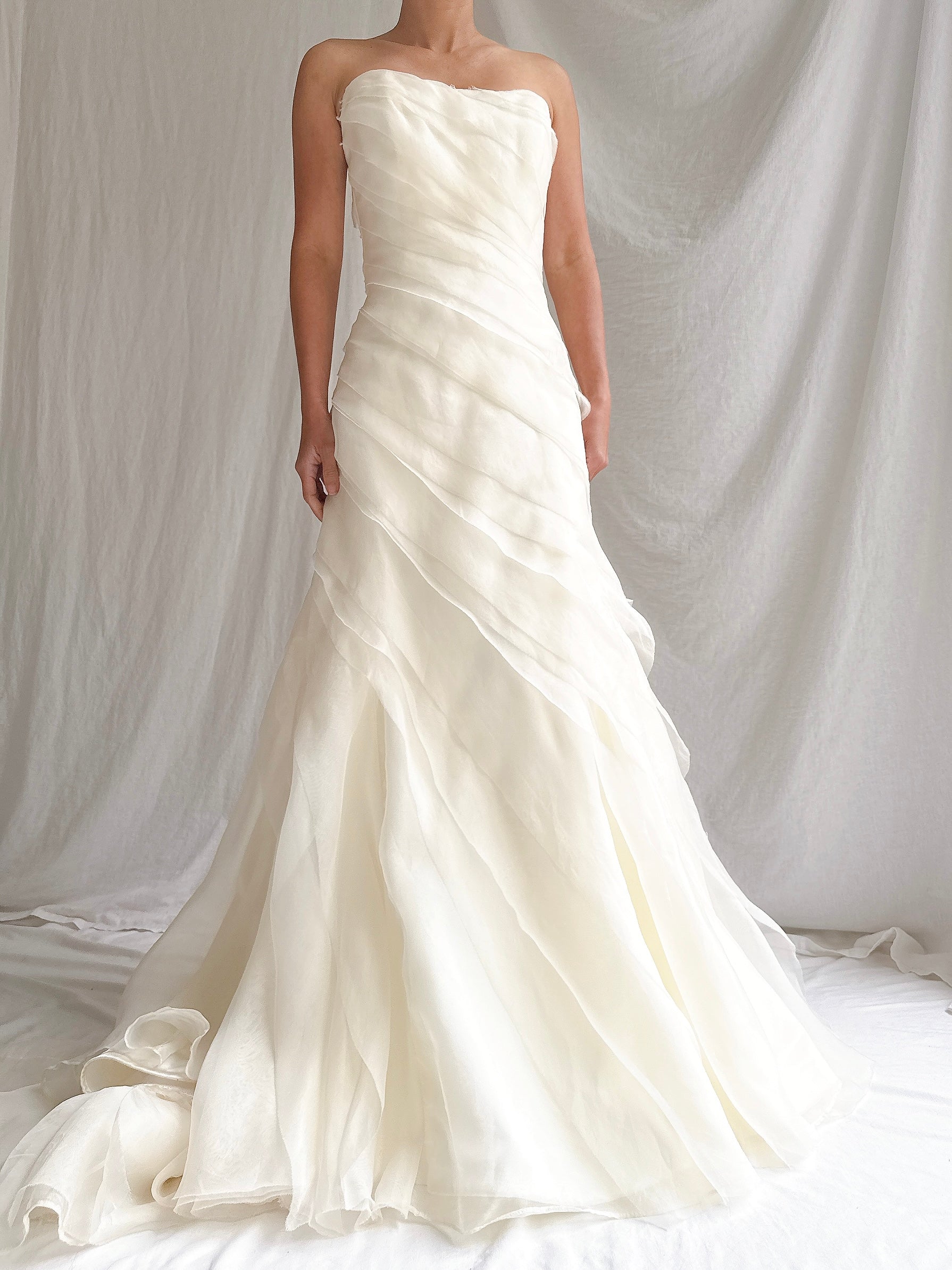 Vintage Silk Organza Gown - M/6