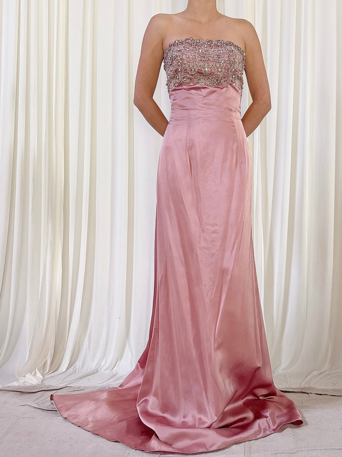 Vintage Steven Yearrick Dusty Pink Gown - US 6