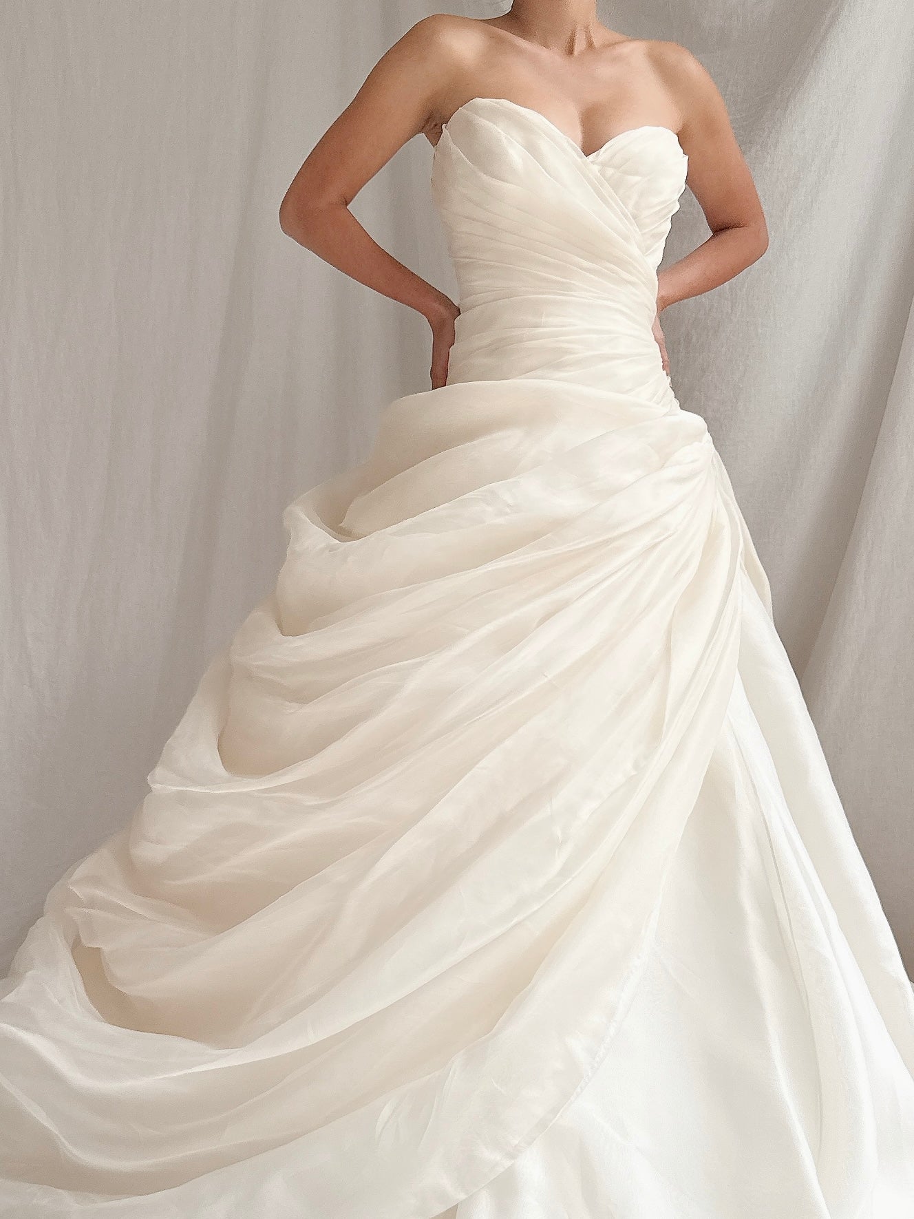 Vintage Romona Keveza Silk Gown - M