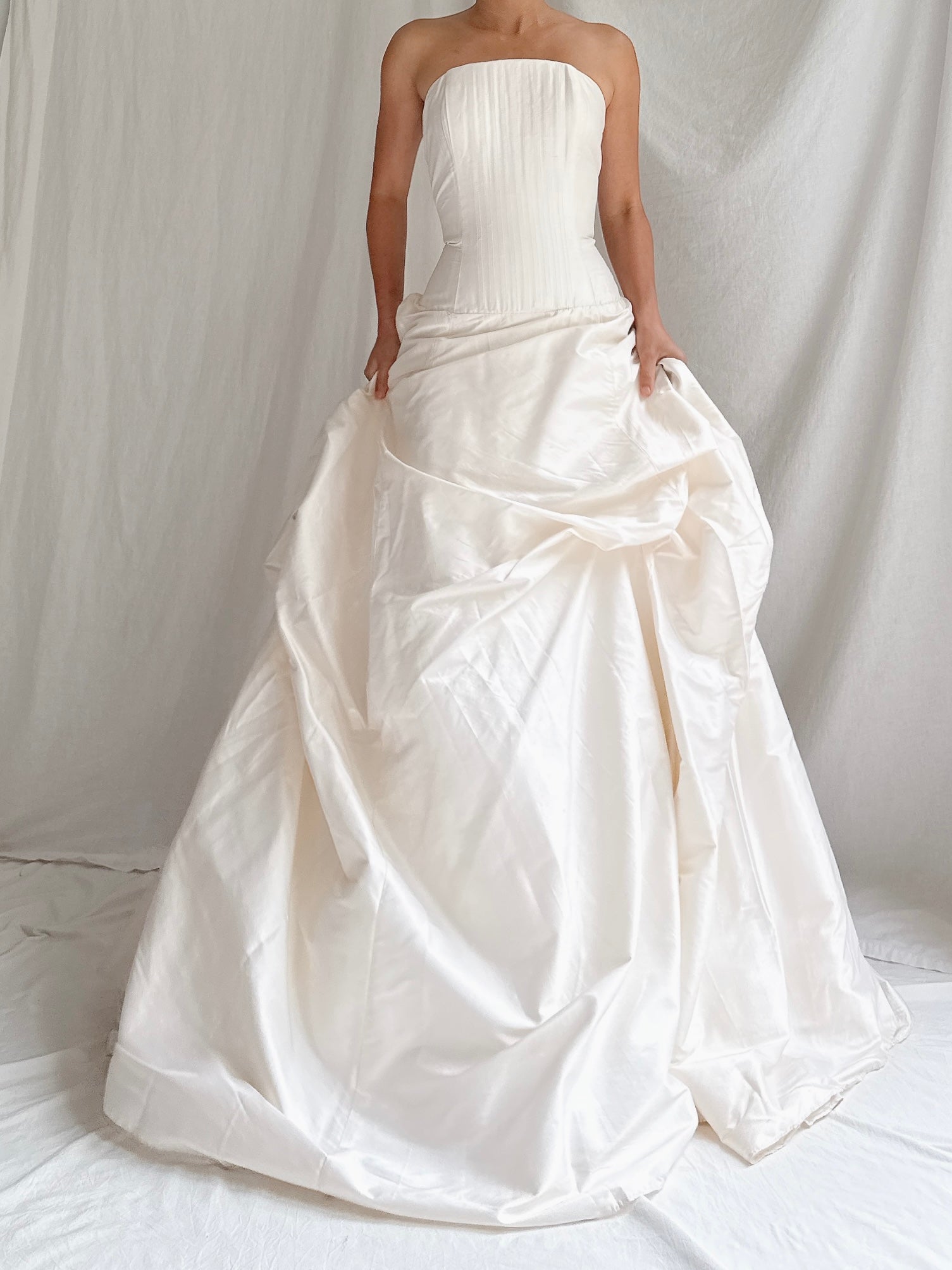 Vintage Jessica McClintock Silk Draped Gown - S/4