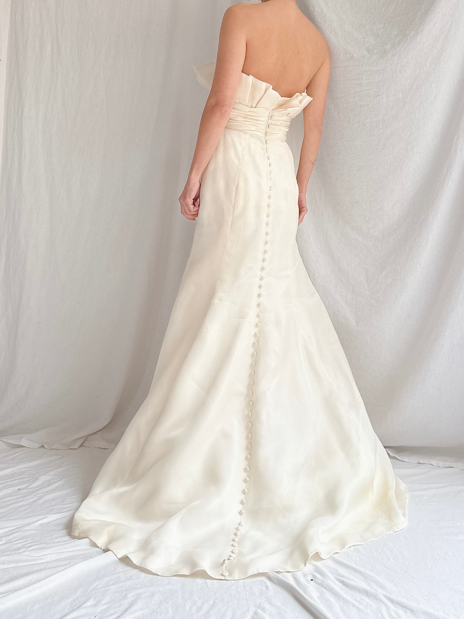 RESERVED For Jessica Monique Llhuilier Silk Organza Gown - S/4