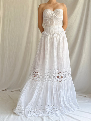 Vintage/Antique Bustier and Skirt Set - XS