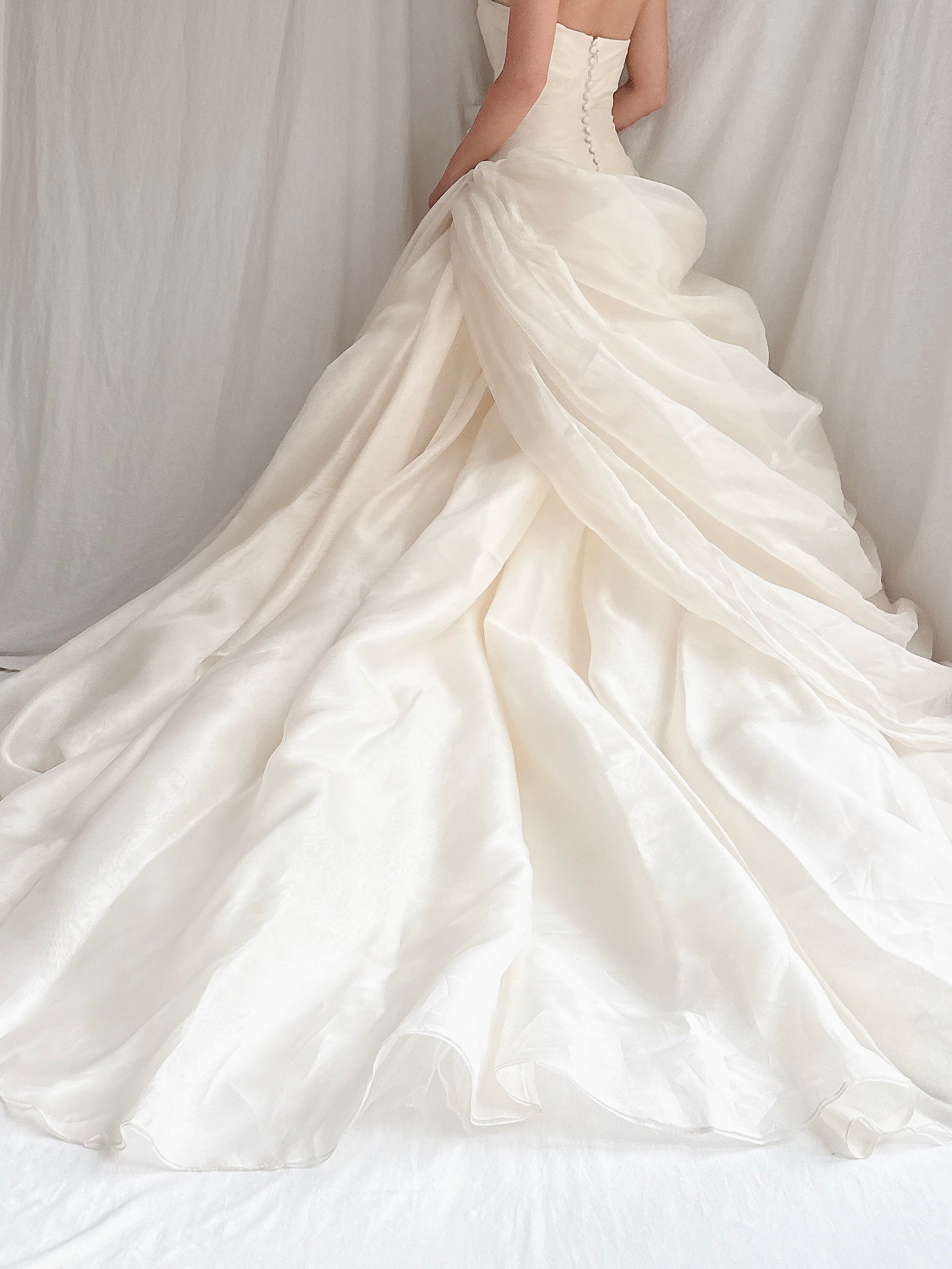 Vintage Romona Keveza Silk Gown - M