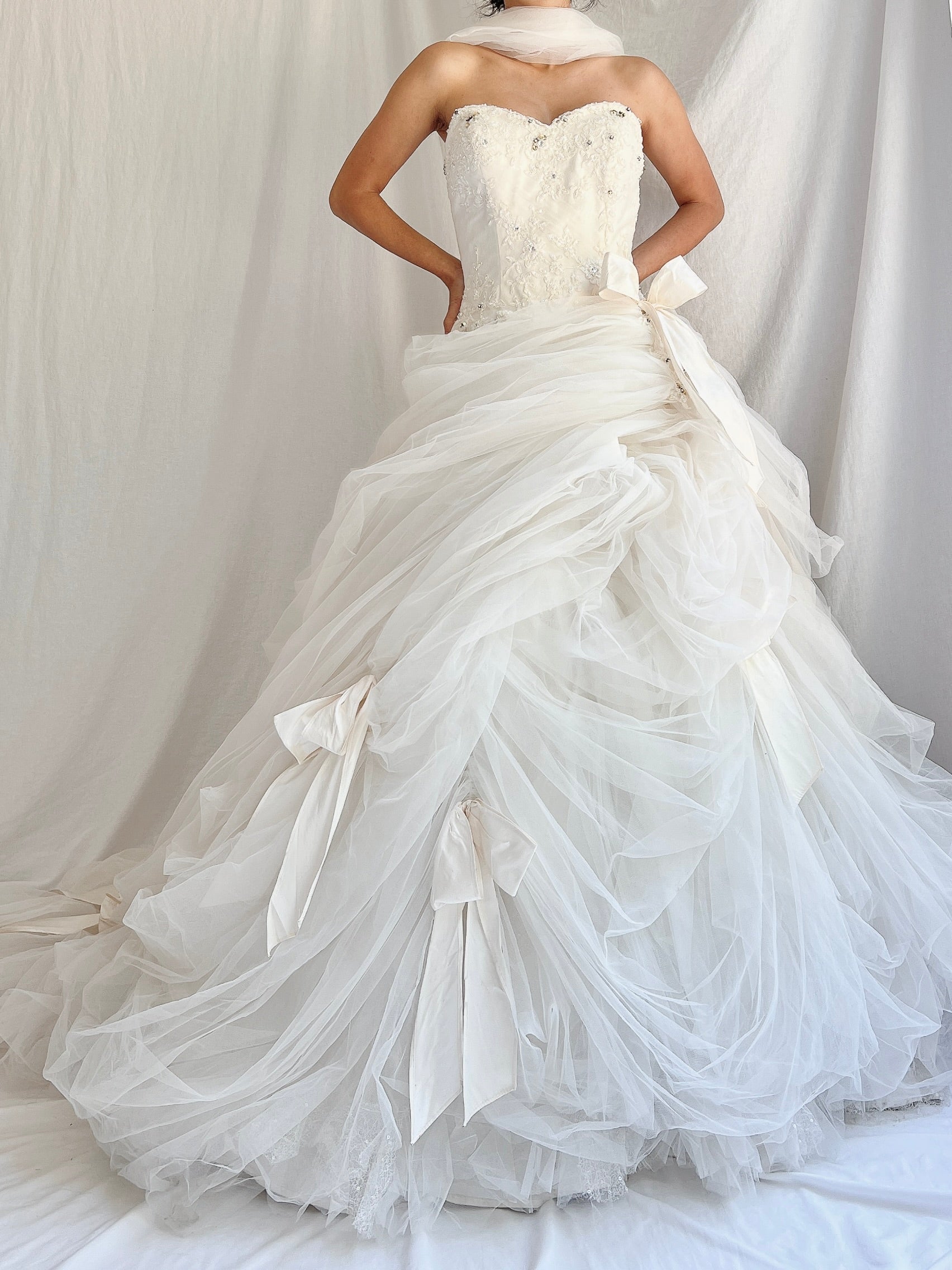 00s Ian Stuart Tulle and Silk Gown - XS/0