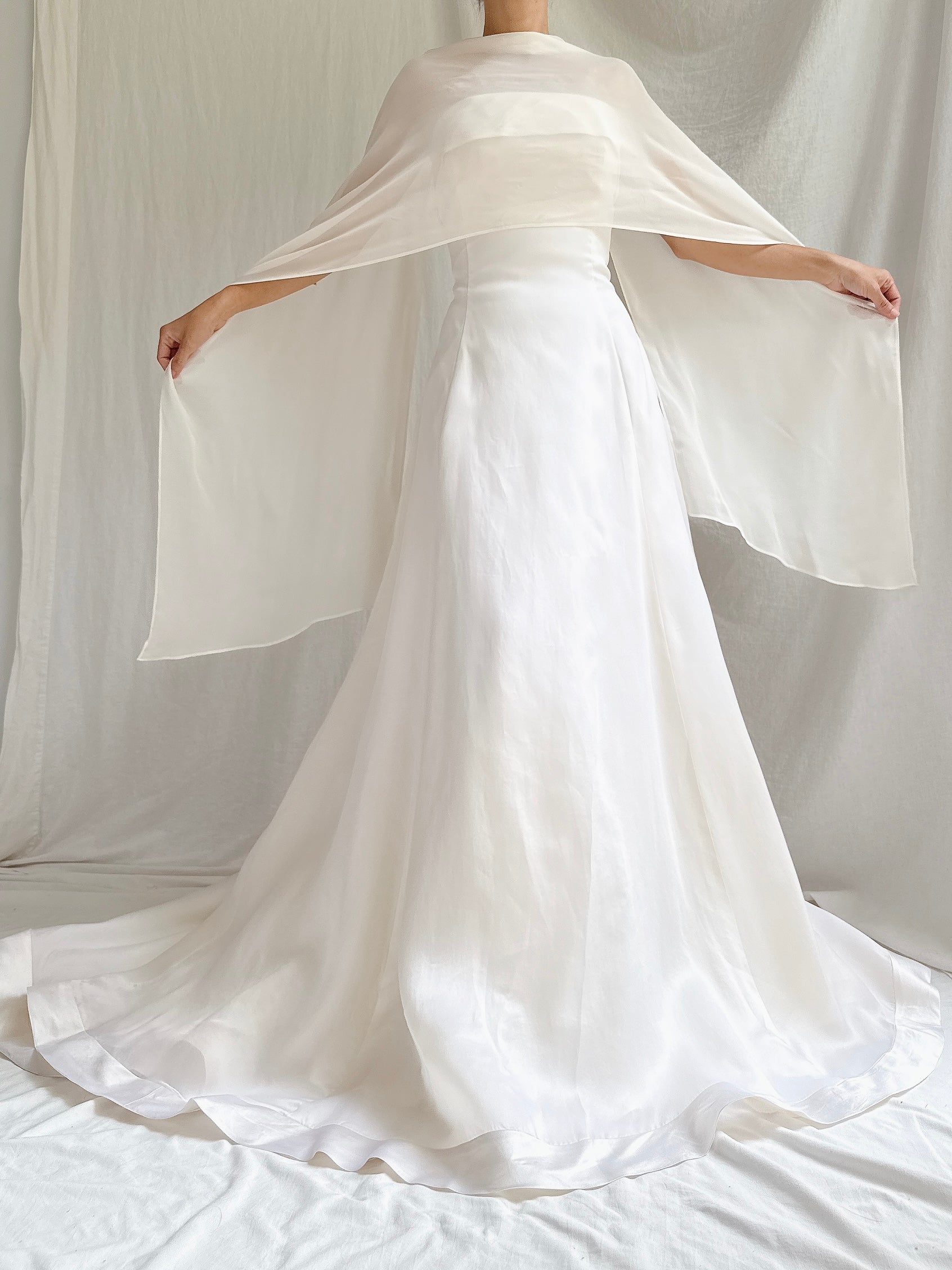 Vintage Angelina Bridal Couture Silk Organza Gown - M/10