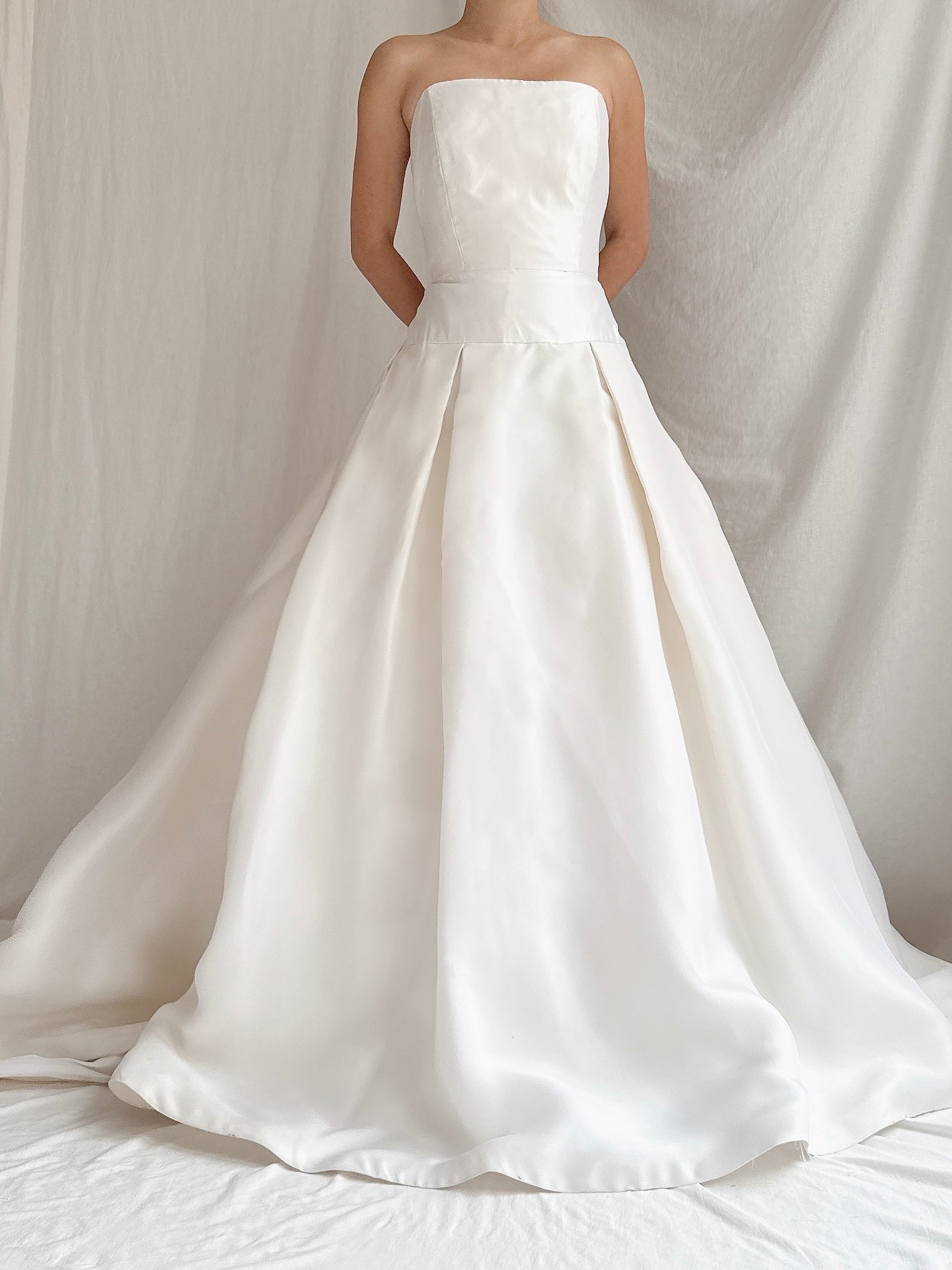 1990s Lazaro Mikado Silk Gown - S/6