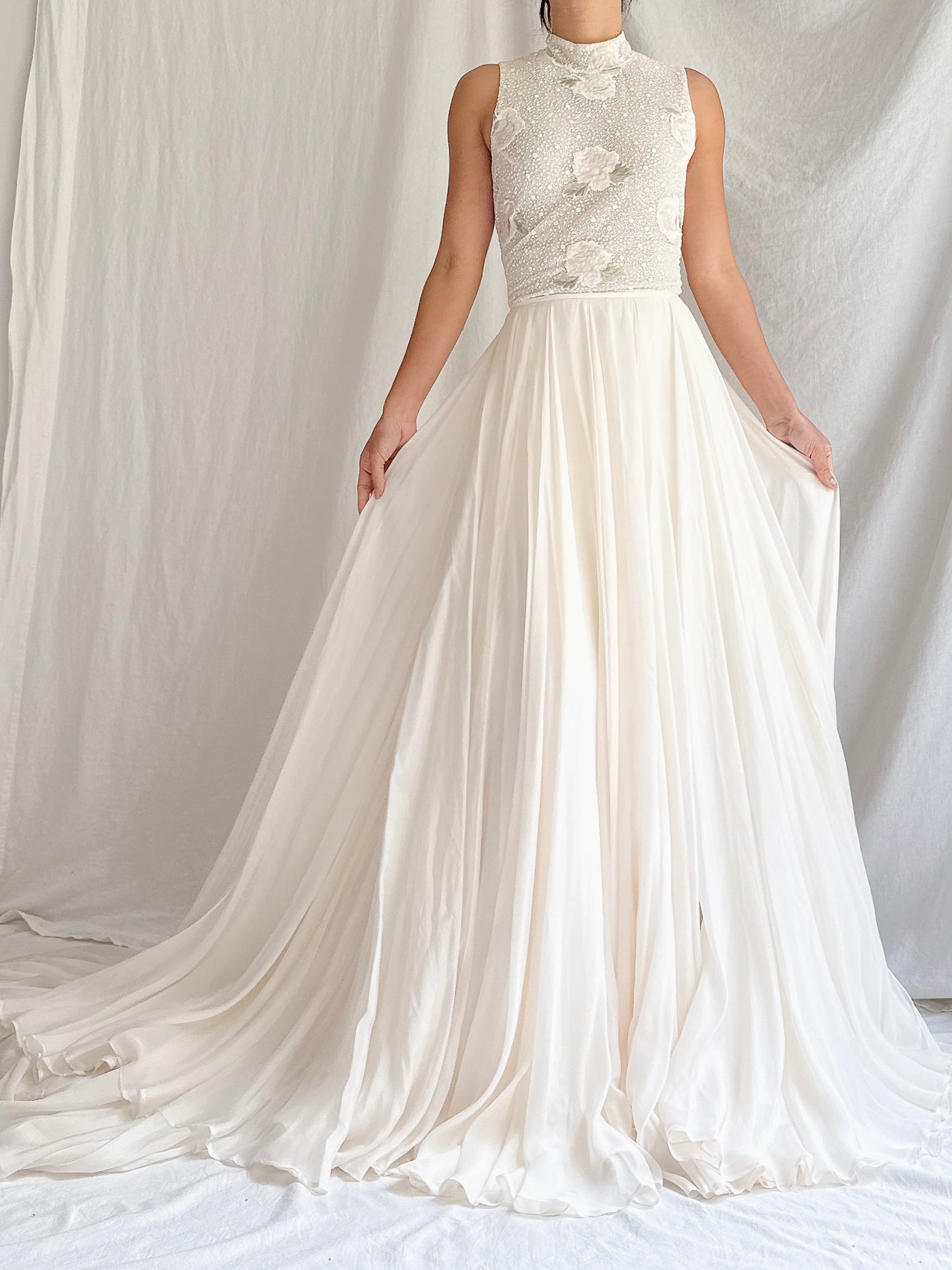 Vintage 2-Piece Silk Set - M