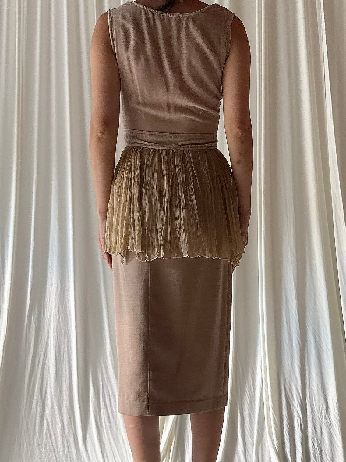 Vintage Serena K Silk Top with Skirt